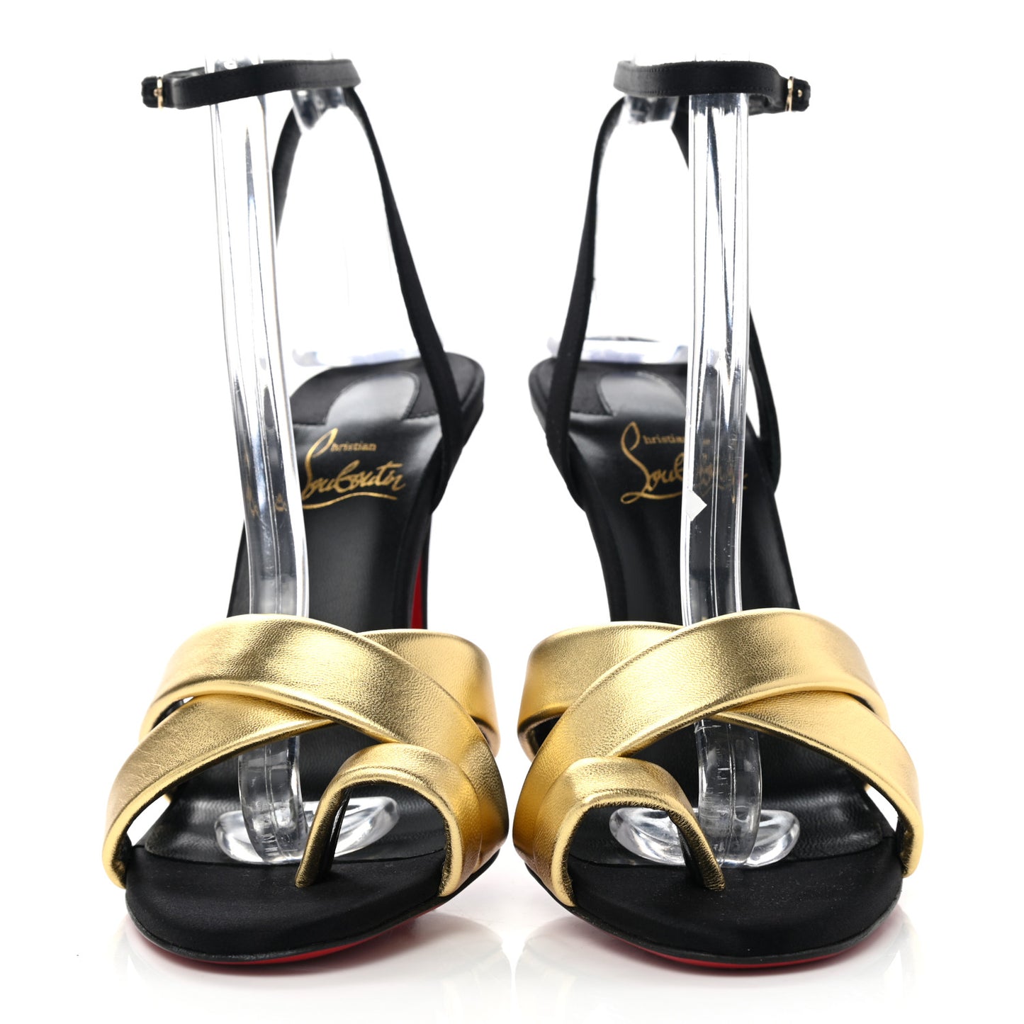 Metallic Nappa Laminato Just Me 100 Sandals 37 Black Gold