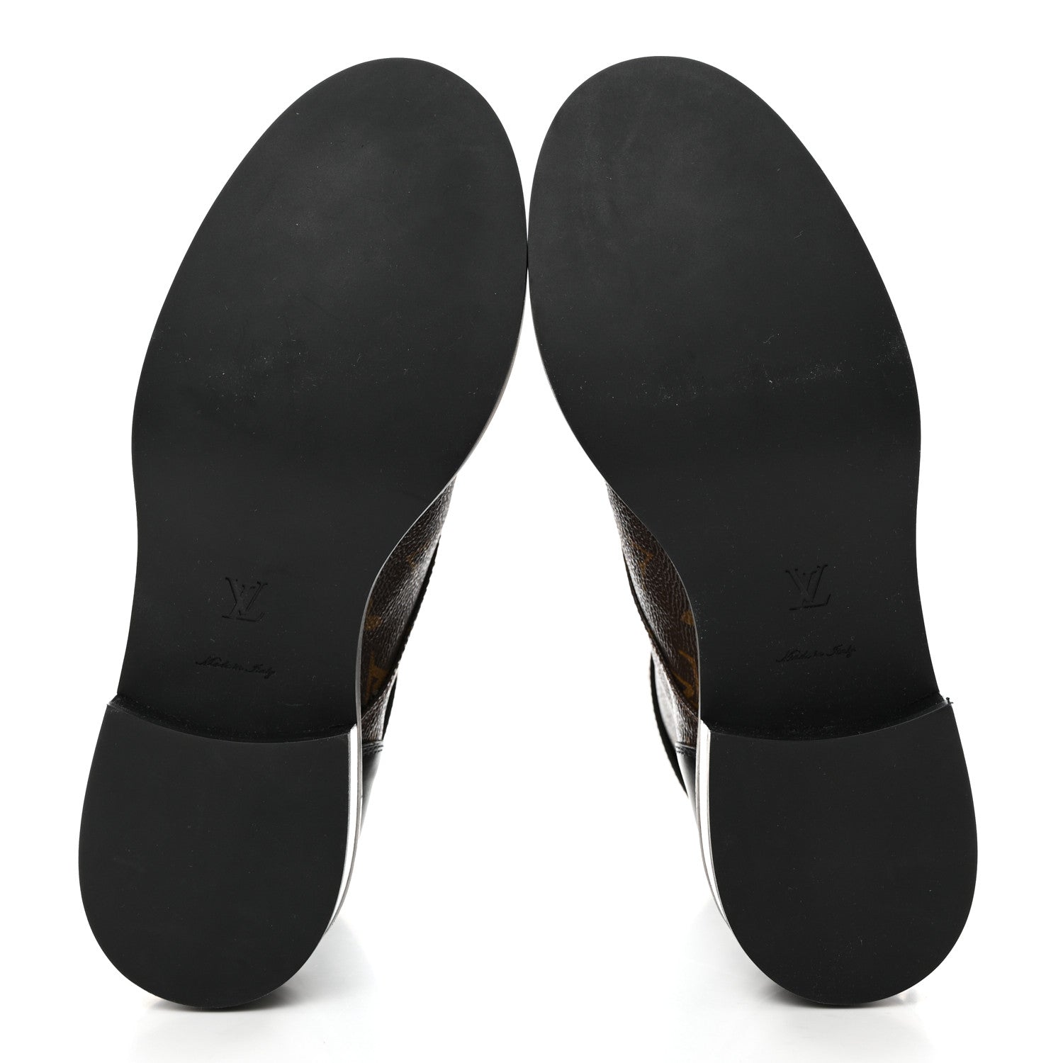 Louis Vuitton Calfskin Monogram Wonderland Flat Ranger Boots 38 Black 5 of 8