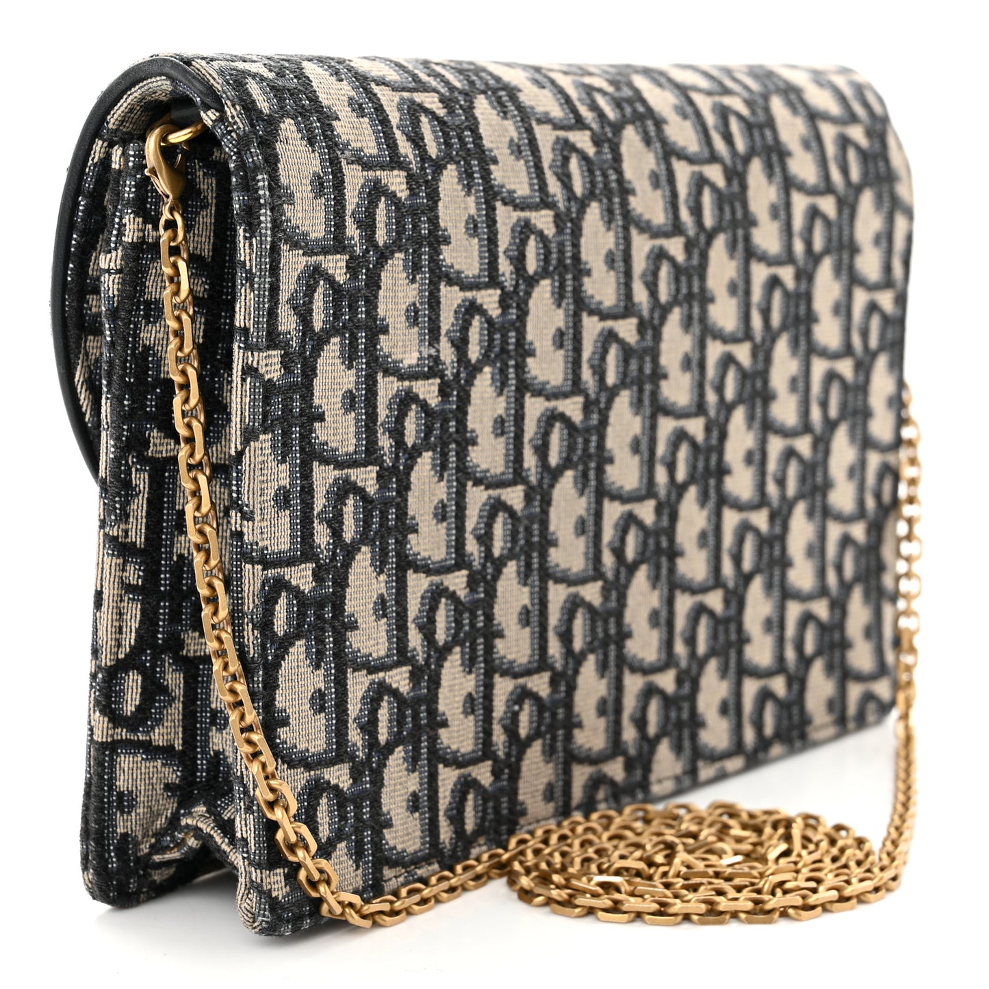 Oblique Saddle Chain Pouch Blue