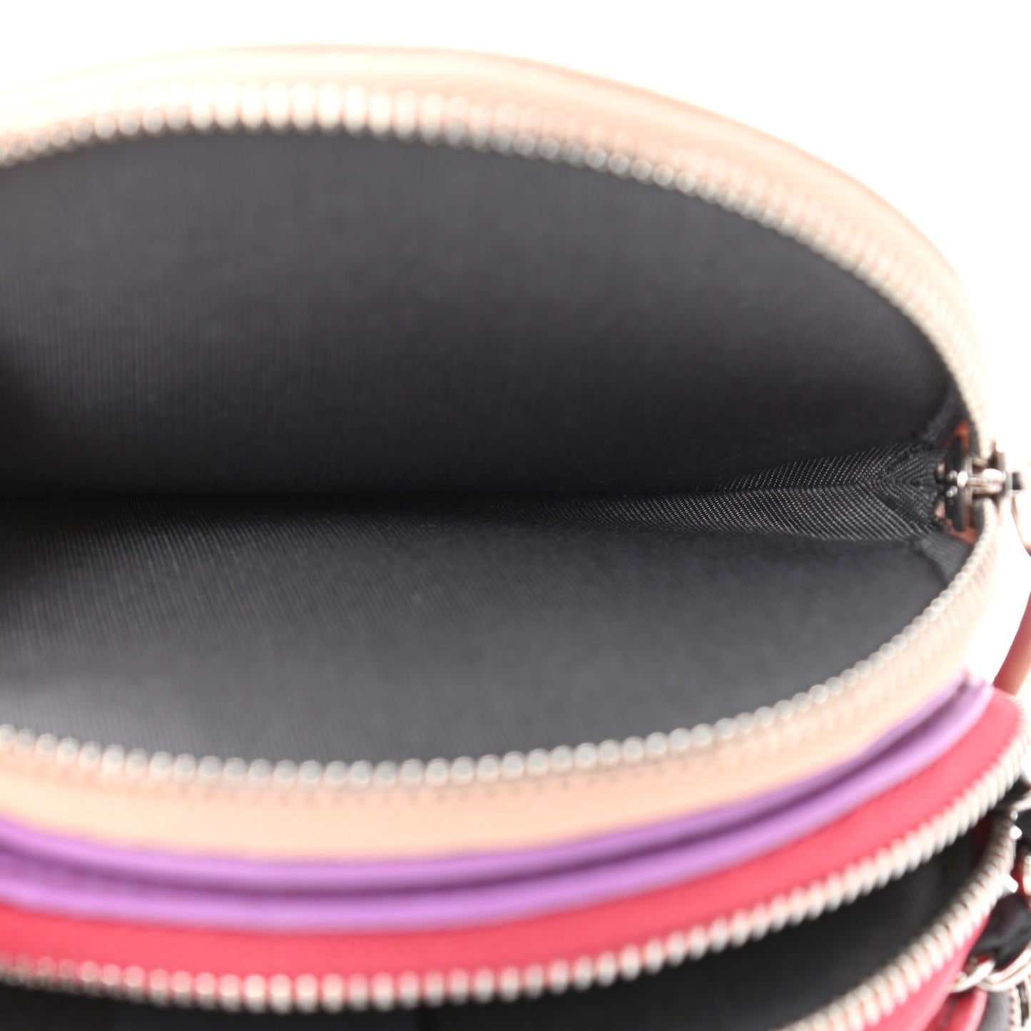 Lambskin Quilted Round Clutch With Chain Multicolor