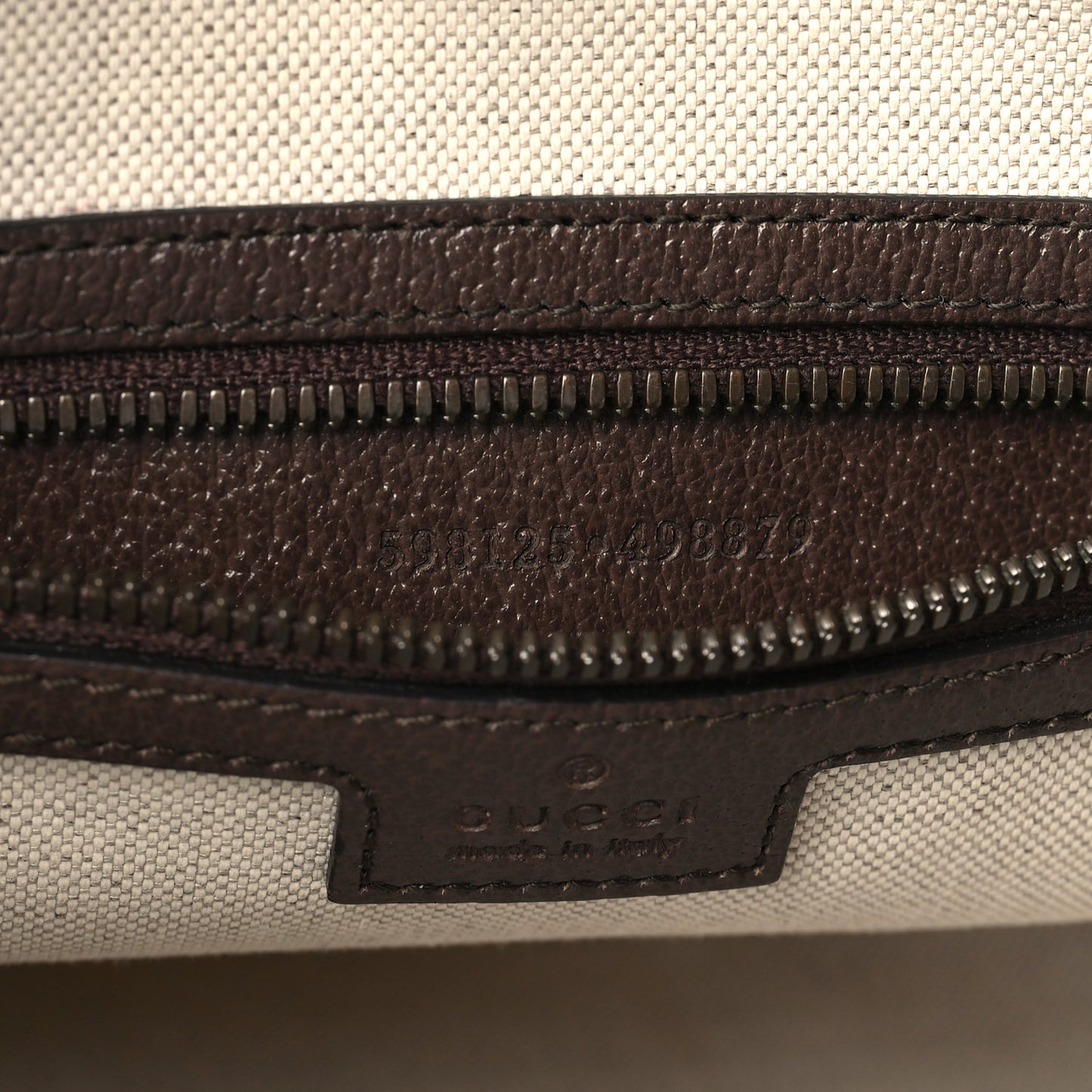 GG Supreme Monogram Web Small Ophidia Half Moon Hobo Brown