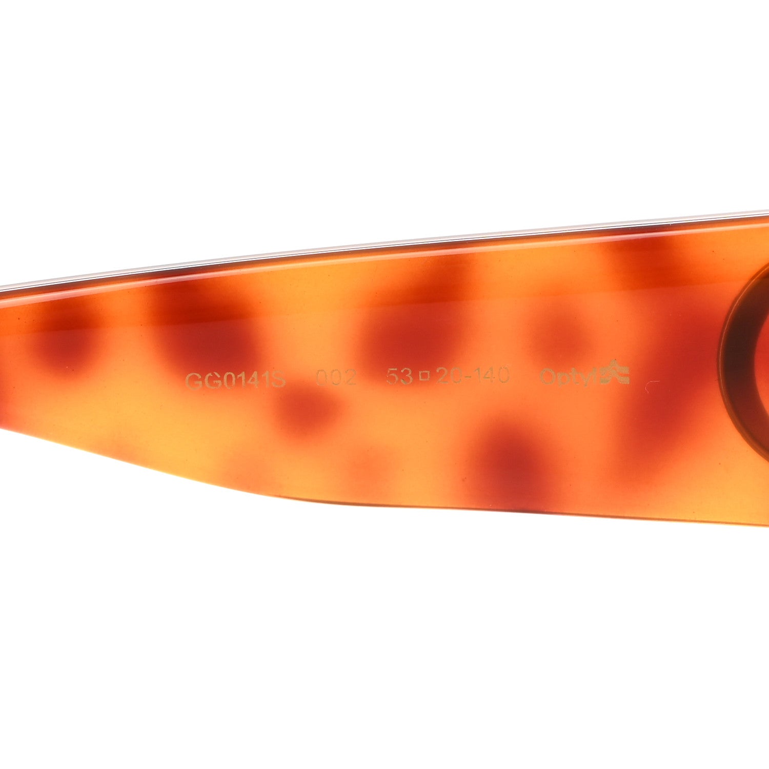 Gucci Acetate Square Frame Sunglasses GG0141S Tortoise 5 of 7