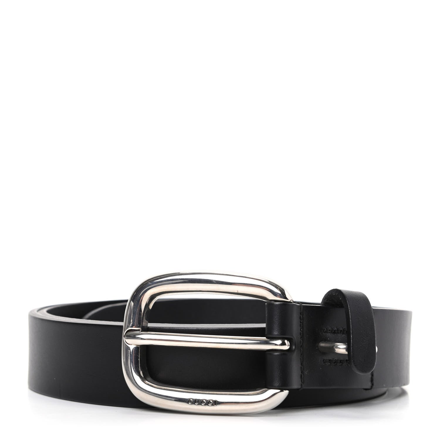Gucci Calfskin Buckle Belt 100 40 Black 1 of 5