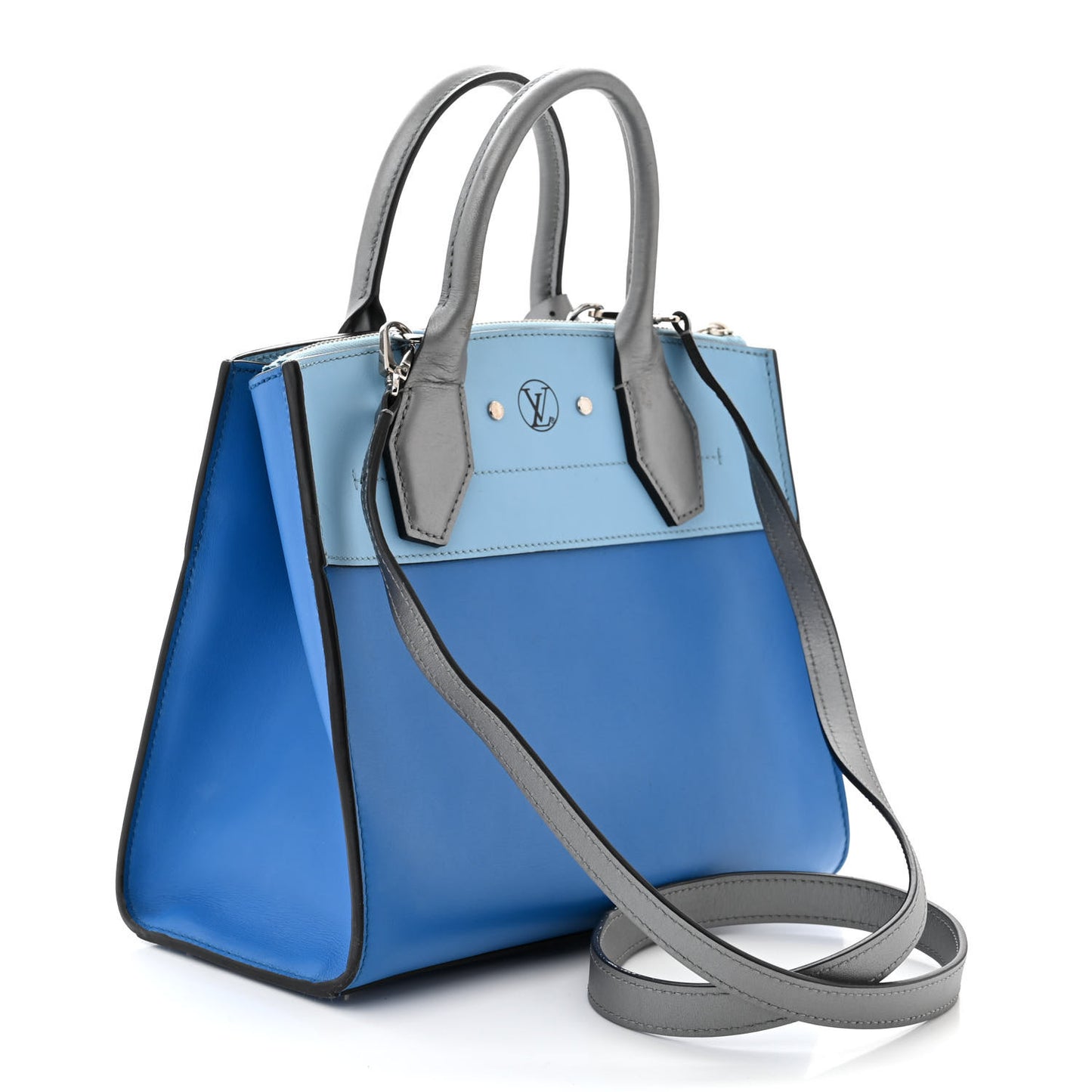 Calfskin City Steamer PM Silver Blue