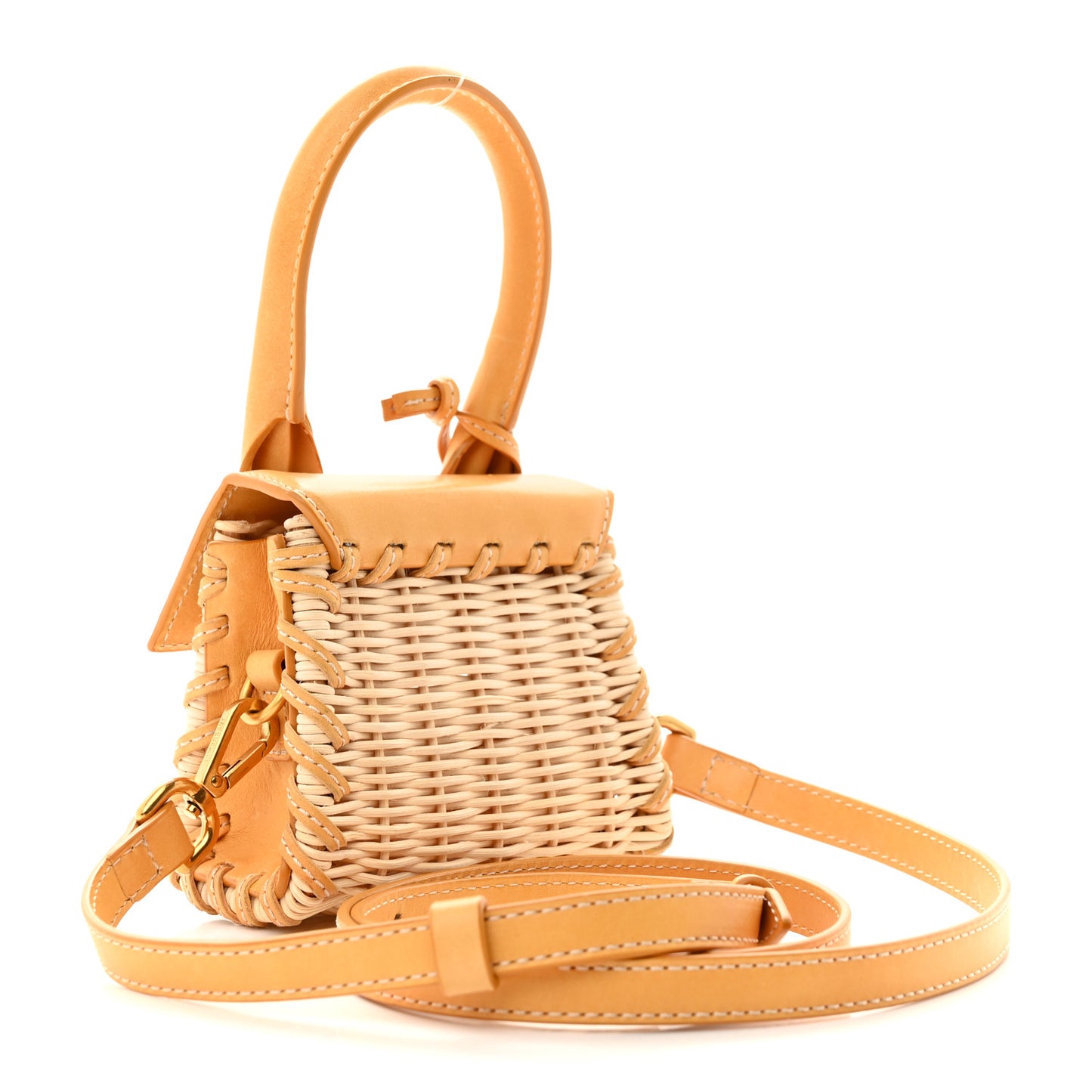Raffia Calfskin Le Chiquito Osier Yellow