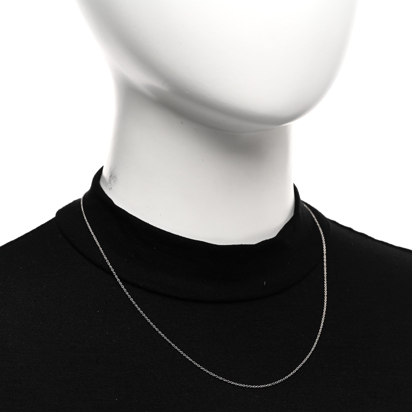 18K White Gold Chain Necklace 18"