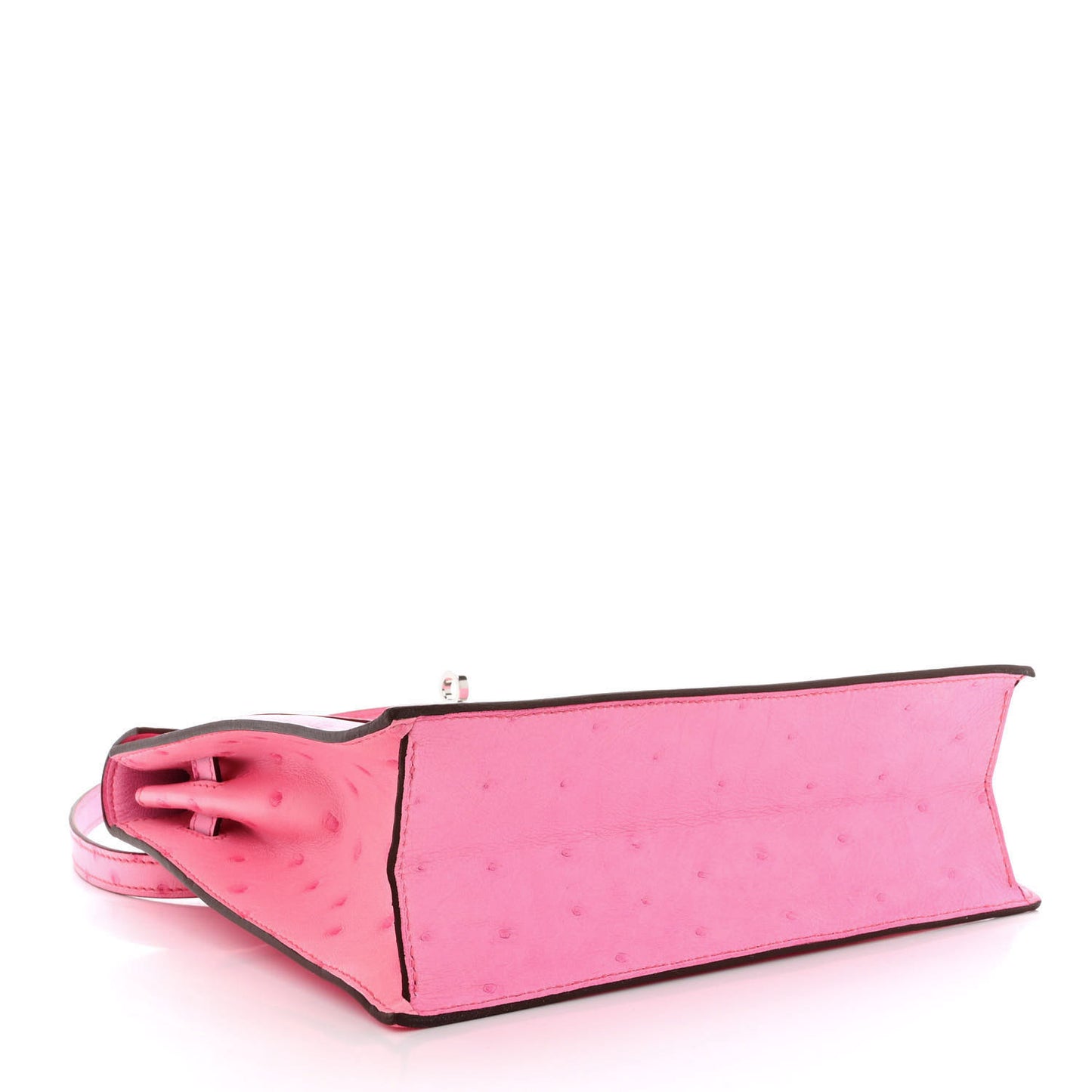 Ostrich Kelly Danse II Belt Bag Rose Bubblegum