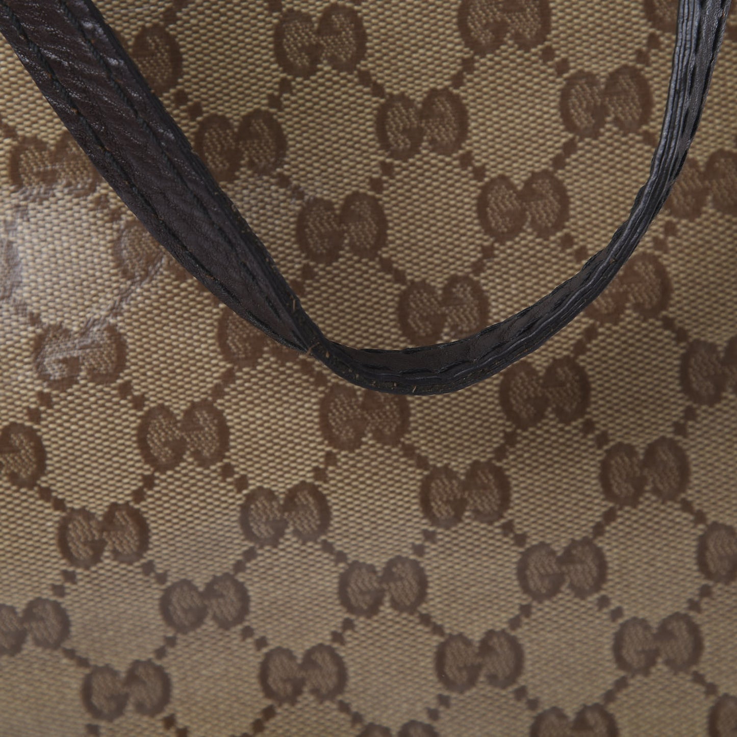 Crystal Monogram Large Babouska Vertical Shopping Tote Brown