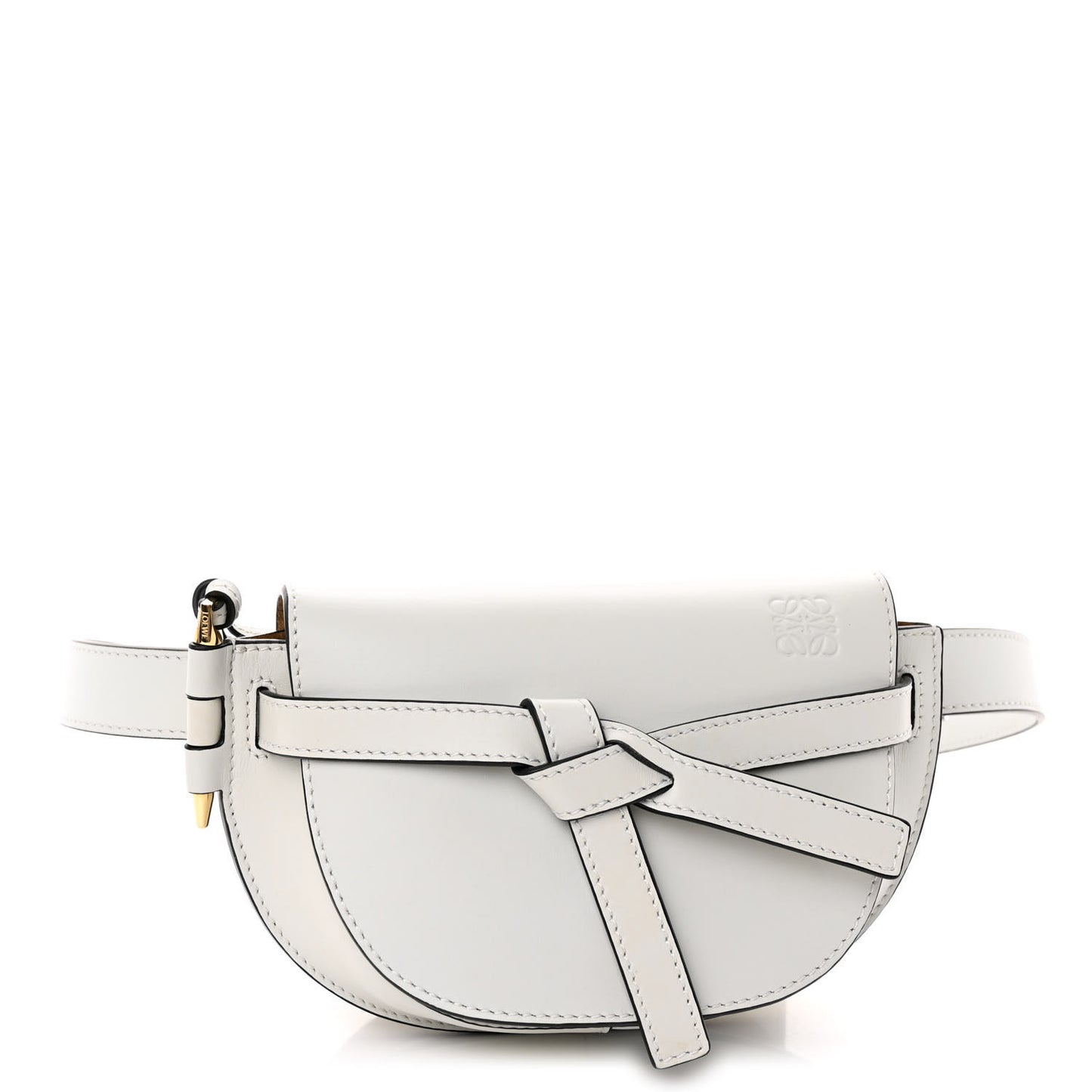Calfskin Mini Gate Belt Bag Kaolin
