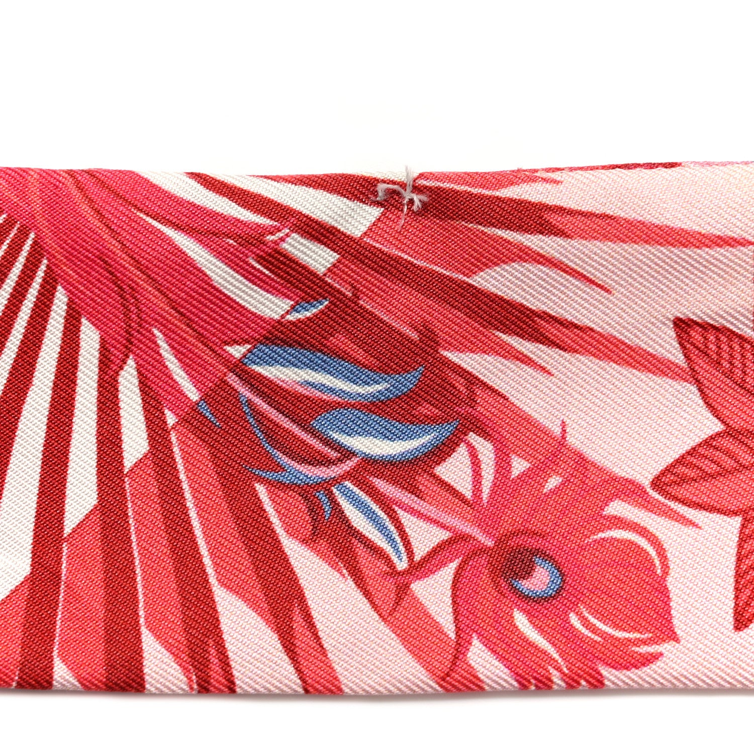Hermes Silk Mythiques Phoenix Coloriages Twilly White Corail Blue Jean 3 of 5
