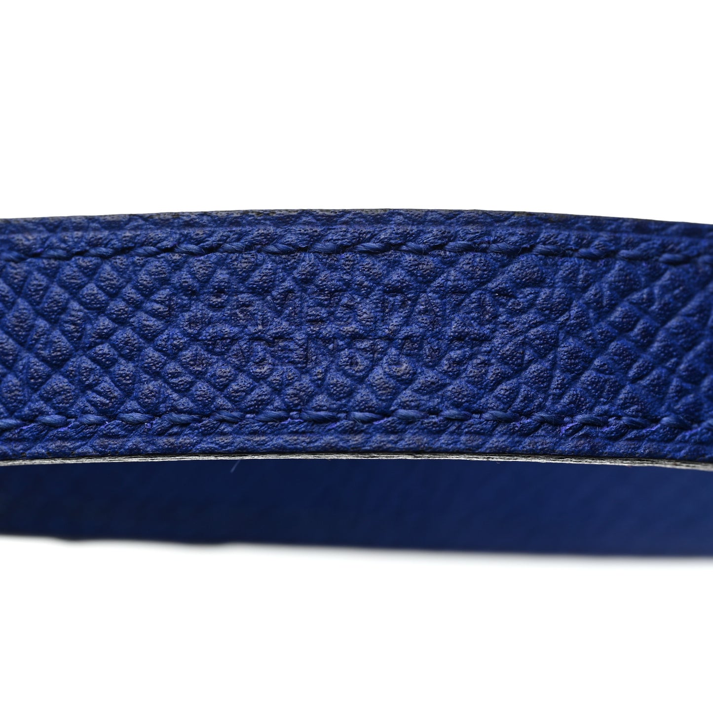 Epsom Baby Pavane Double Tour Bracelet S Bleu Electrique