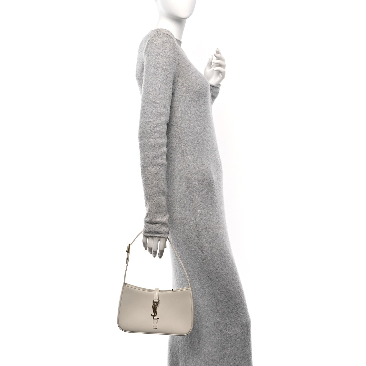 Saint Laurent Smooth Calfskin Le 5 A 7 Hobo Crema Soft 2 of 10