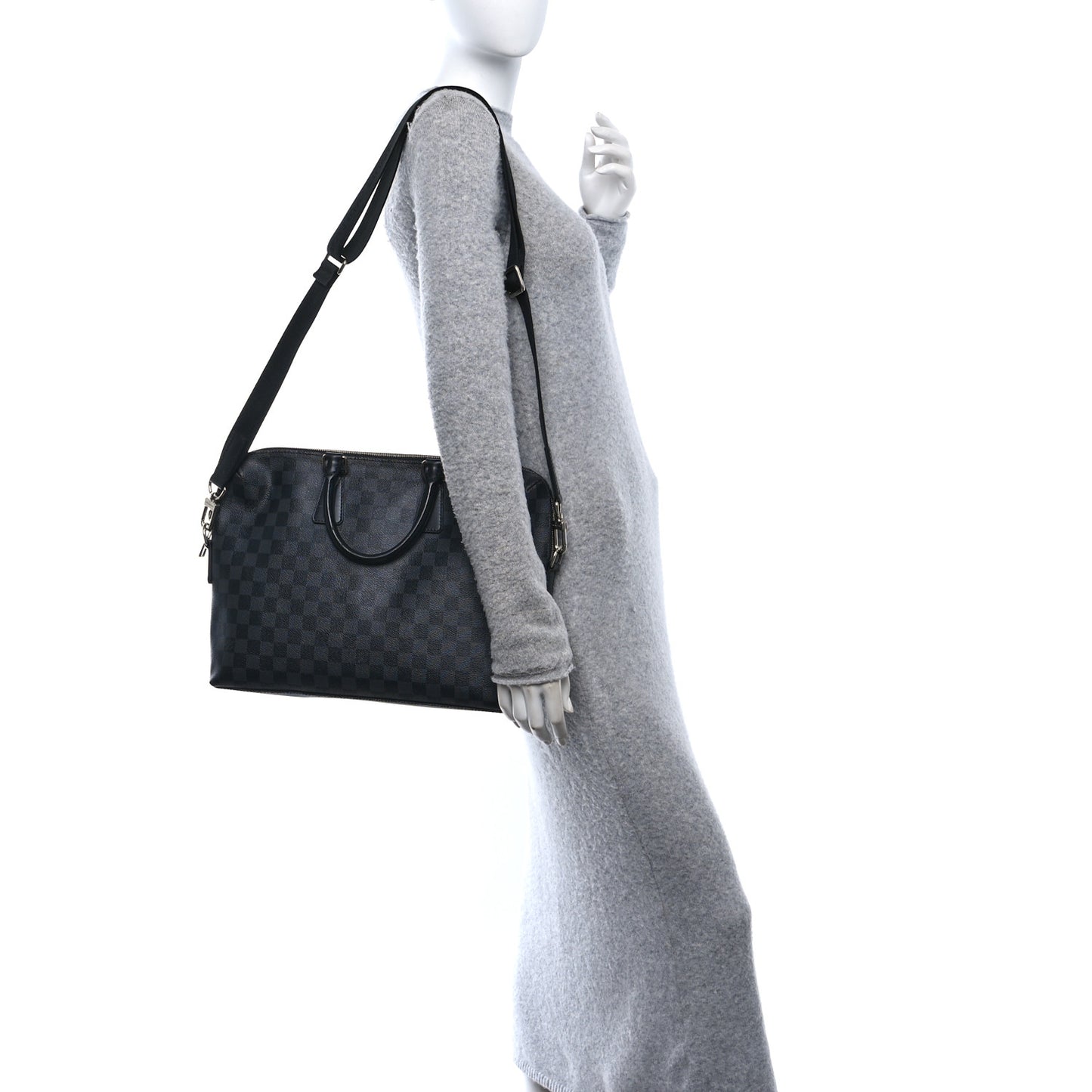 Damier Graphite Porte-Documents Jour