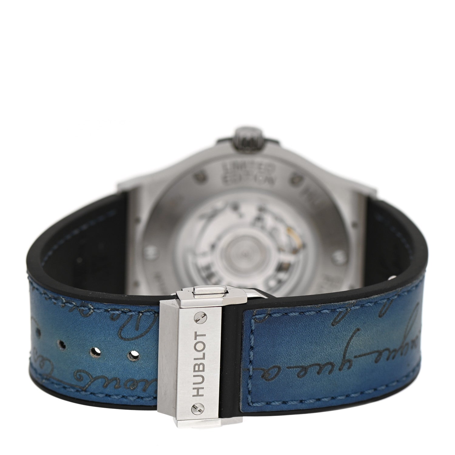 Hublot Stainless Steel Titanium Calfskin 45mm Classic Fusion Berluti Scritto Limited Edition Automatic Watch Blue 511.NX.050B.VR.BER16 3 of 4