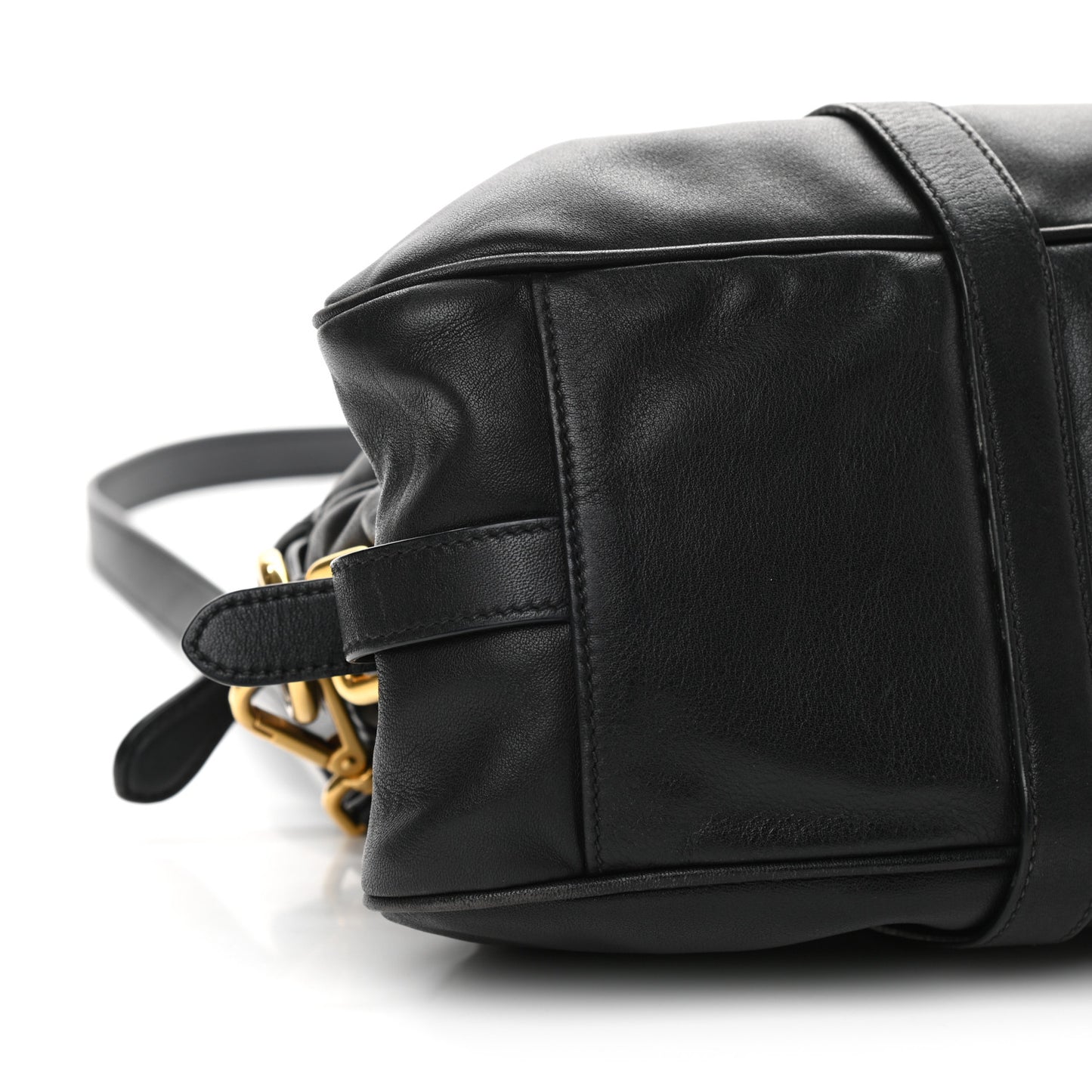 Soft Calf Shopping Satchel Black