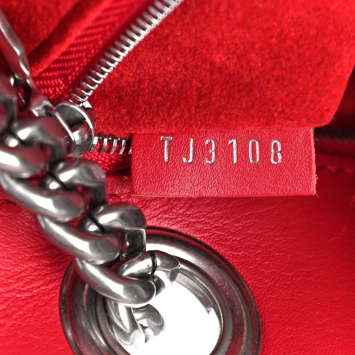 Louis Vuitton Calfskin New Wave Chain Tote Ecarlate 6 of 11