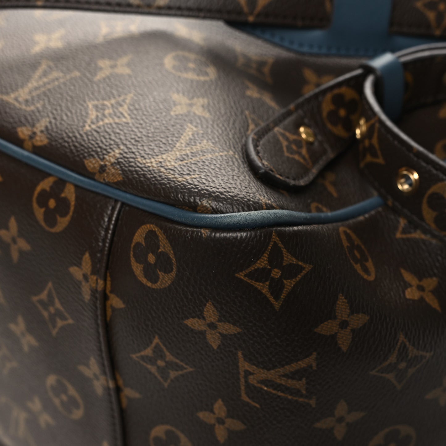 Monogram Cuir Slate Backpack Blue
