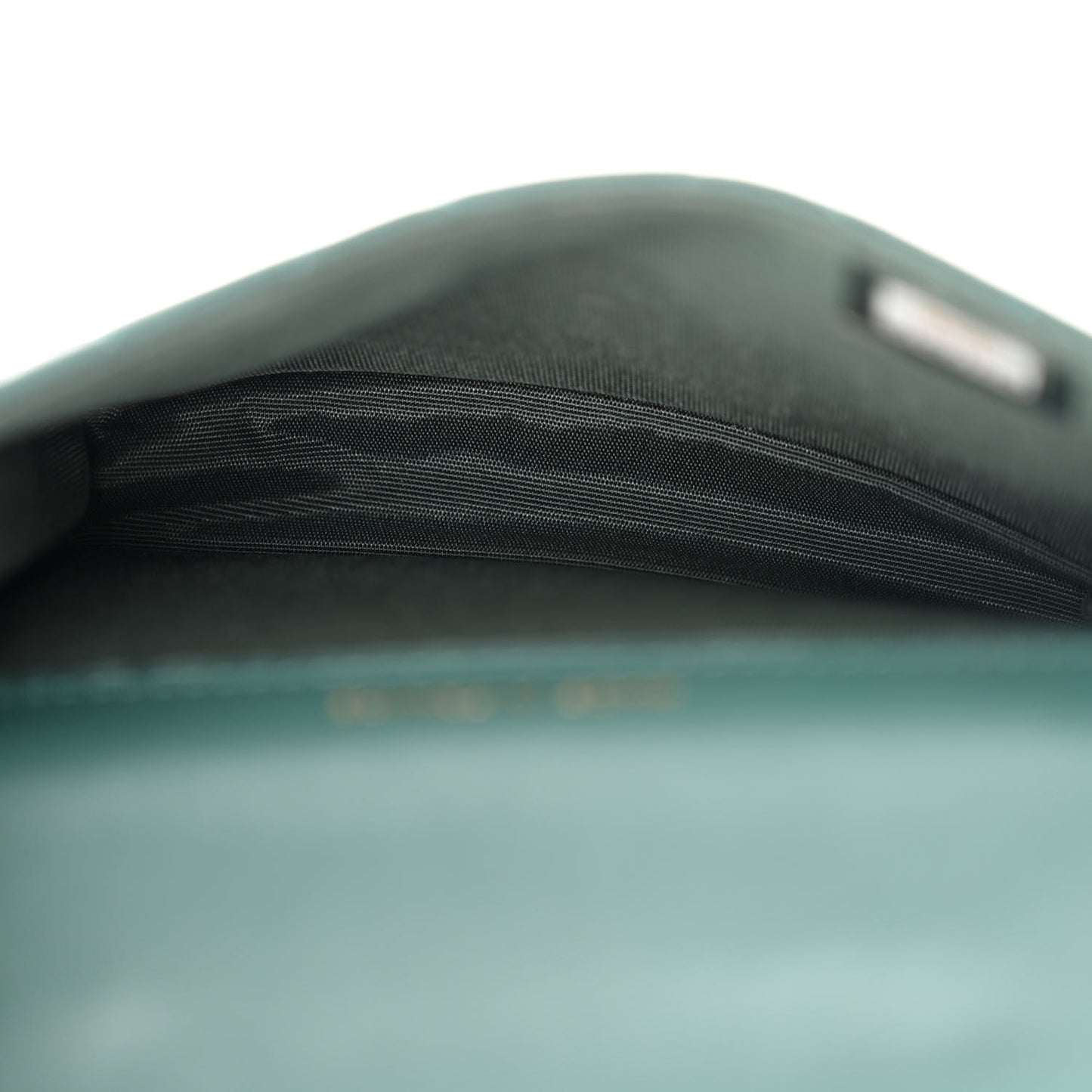 Lambskin Quilted Top Handle Flap Coin Purse With Chain Green
