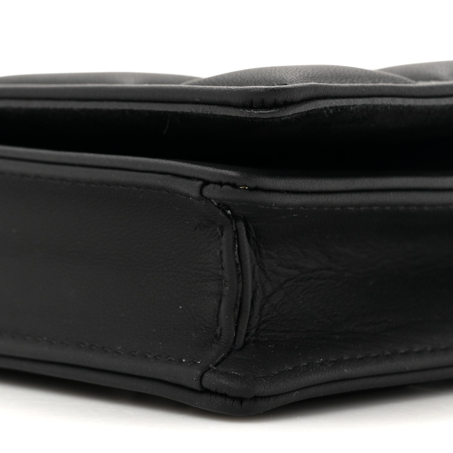 Ultra Matte Calfskin Diorama Wallet on Chain Pouch Black