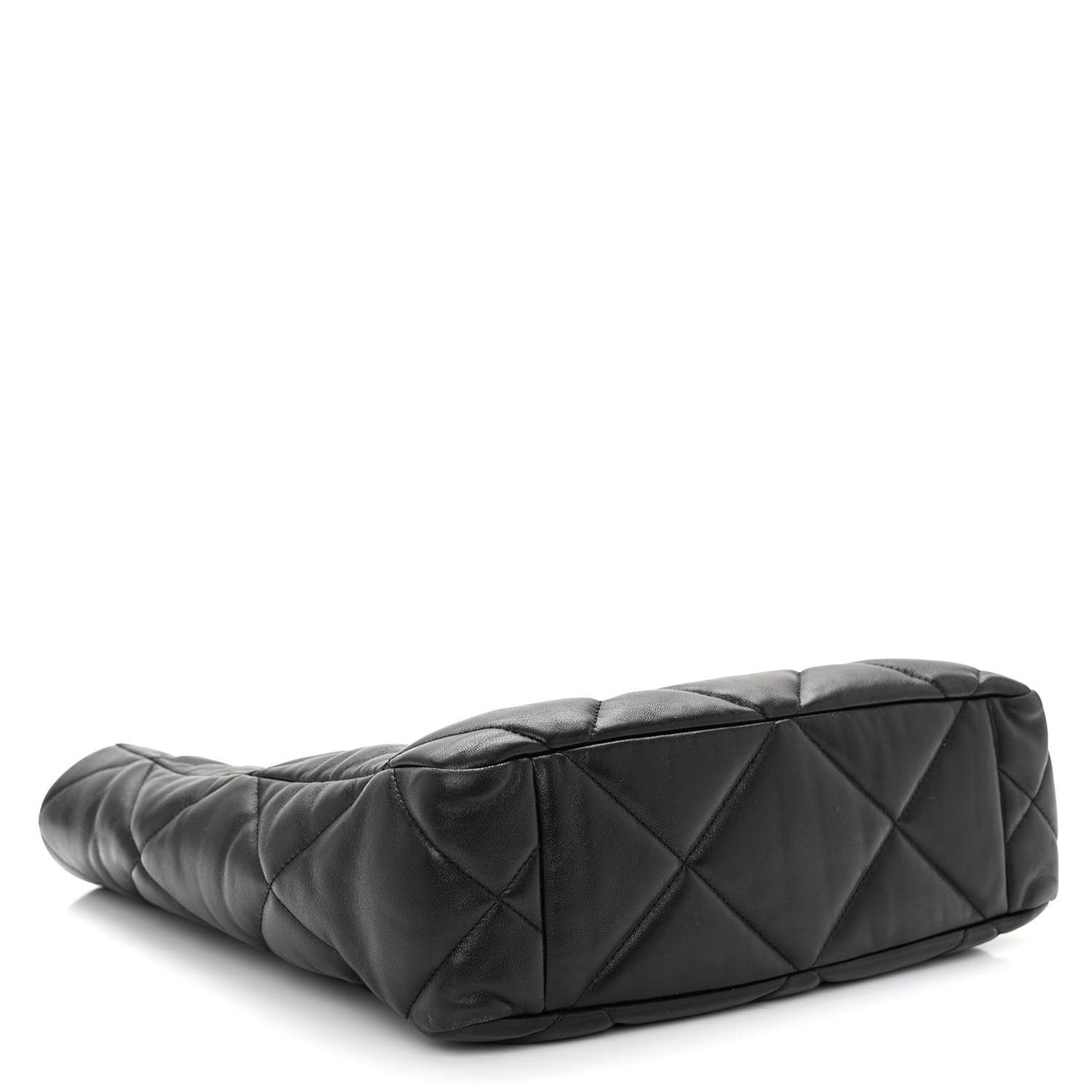 Lambskin Quilted Chanel 19 Shopping Bag Black