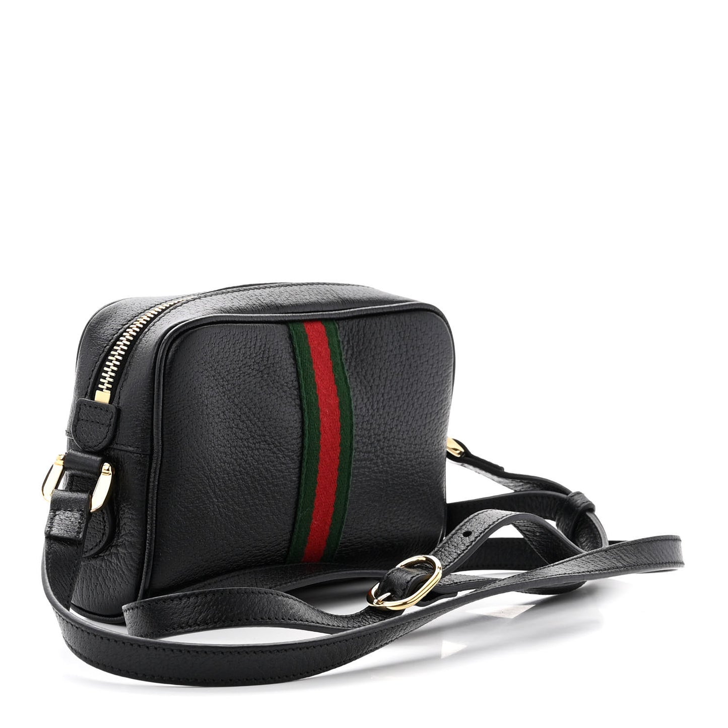 Calfskin Web Mini Ophidia Shoulder Bag Black