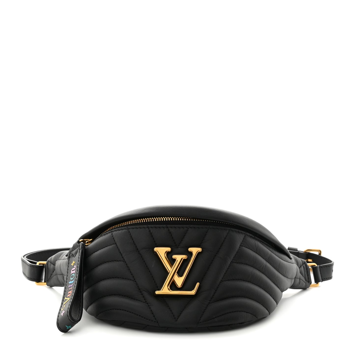Calfskin Quilted New Wave Bumbag Black