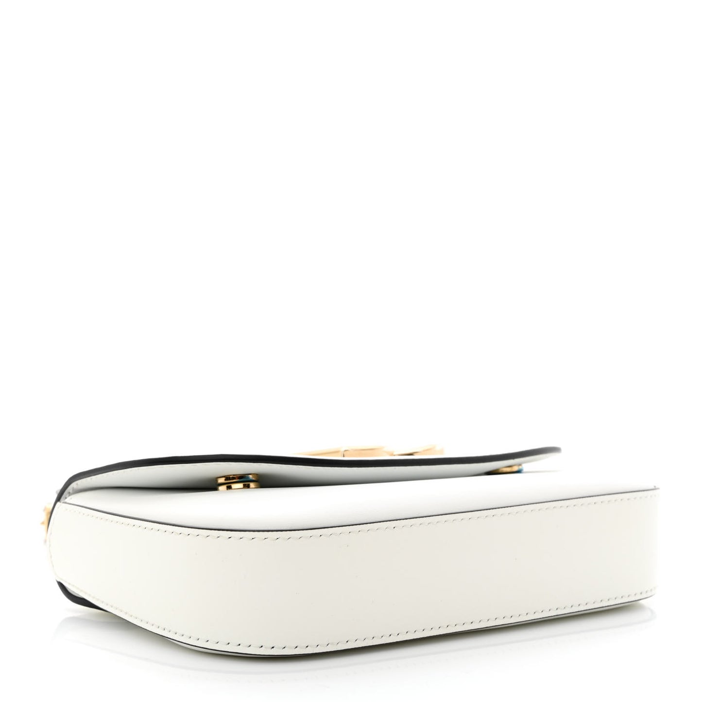 Calfskin 3.5 Flap Crossbody Bag White