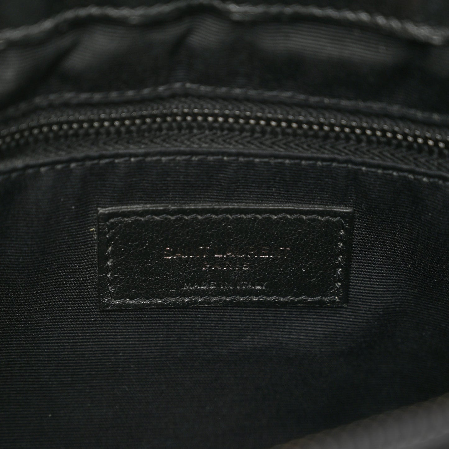 Calfskin Y Quilted Monogram Monochrome Medium Loulou Chain Satchel Black