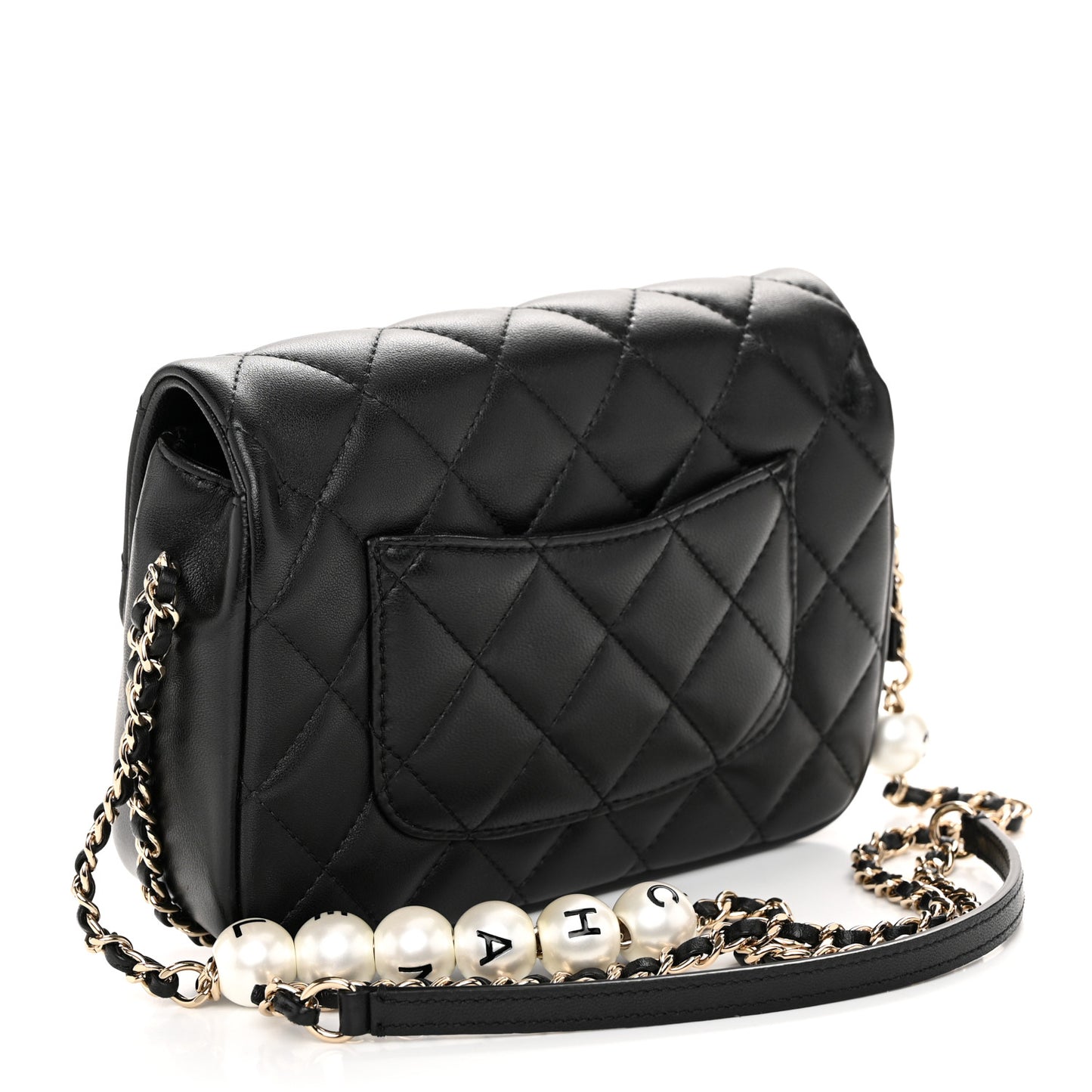 Lambskin Quilted Small My Precious Flap Black