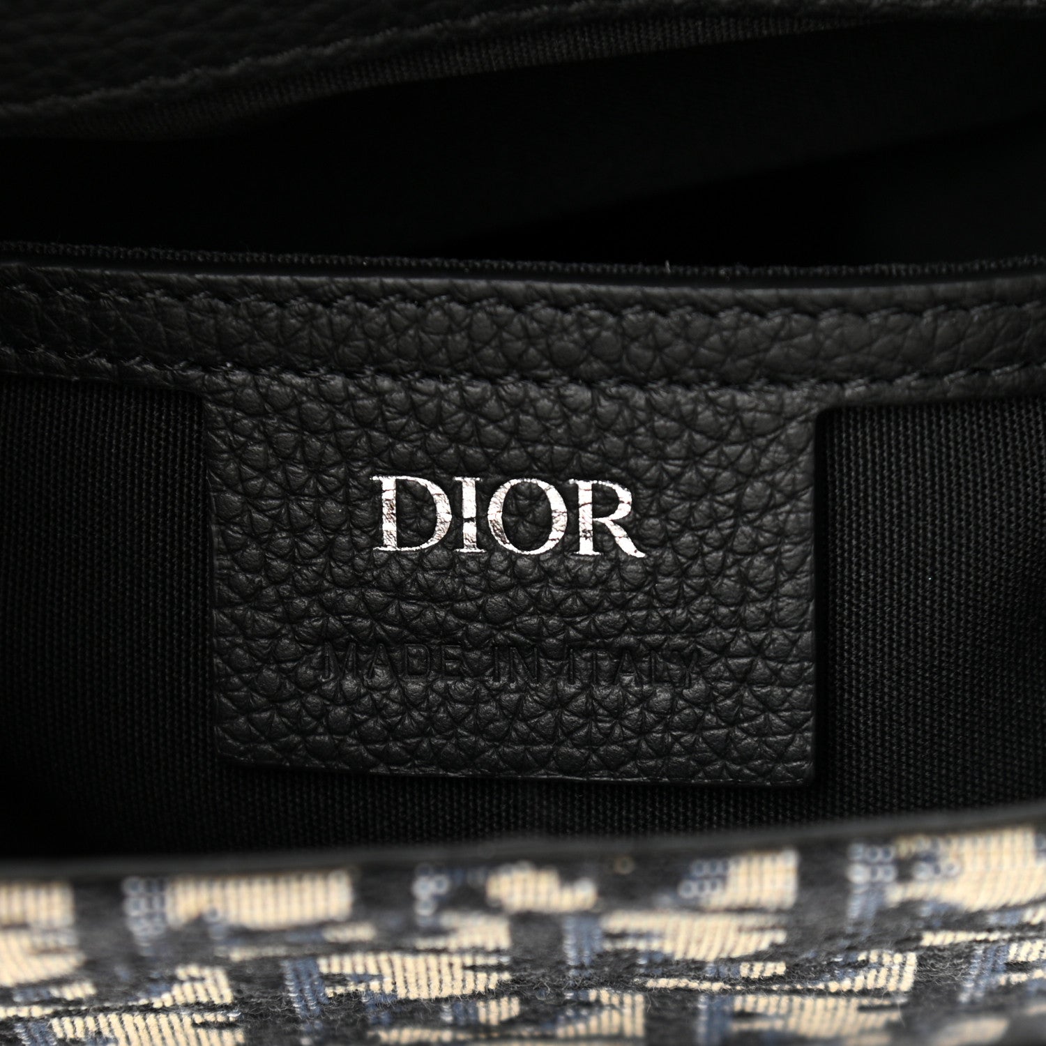 Christian Dior Oblique Jacquard Mini Saddle Backpack Navy Blue 6 of 11