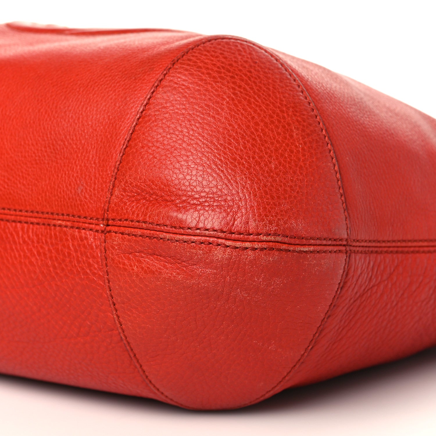 Gucci Pebbled Calfskin Medium Soho Chain Hobo Red 9 of 10