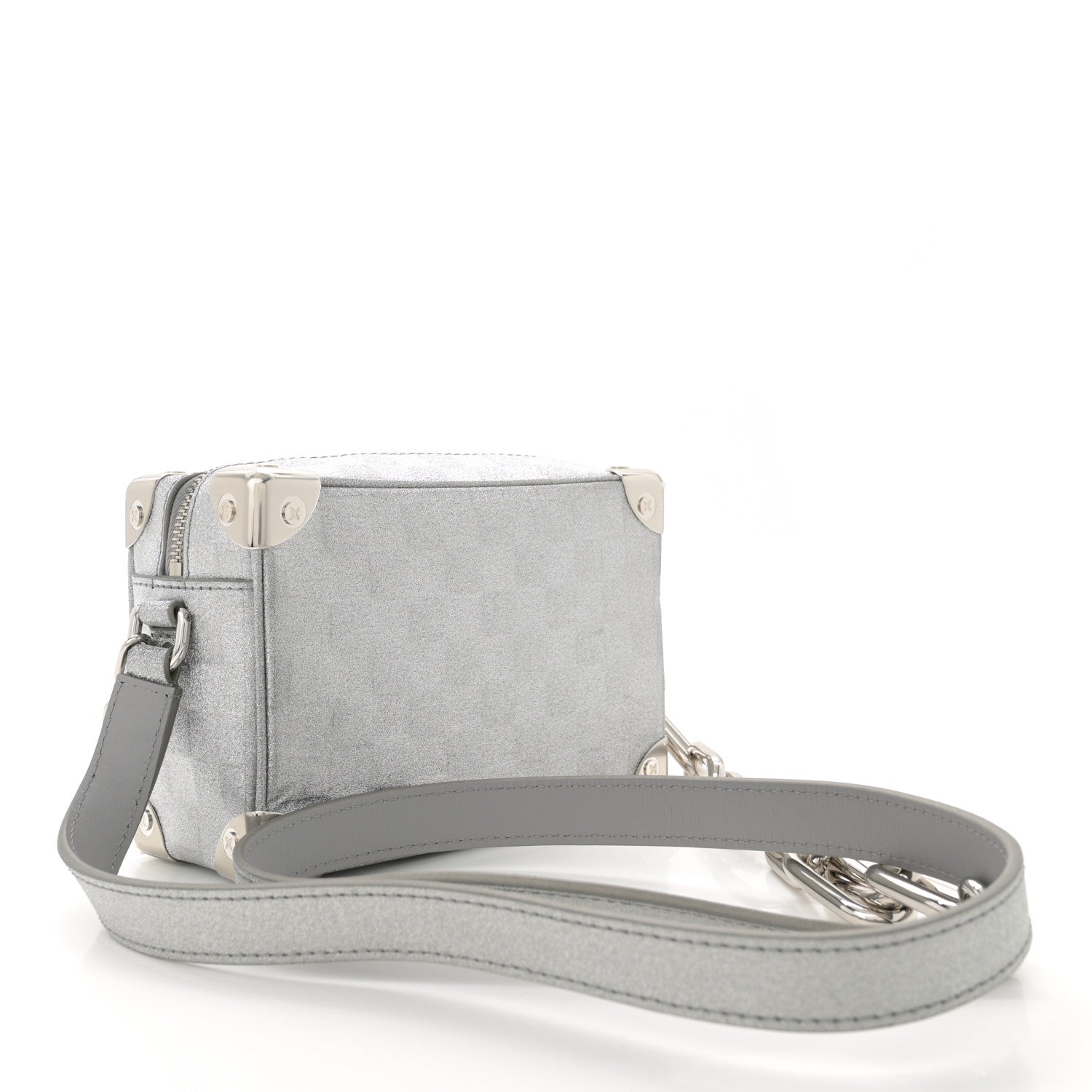 Louis Vuitton Damier Glitter Mini Soft Trunk Silver 3 of 11