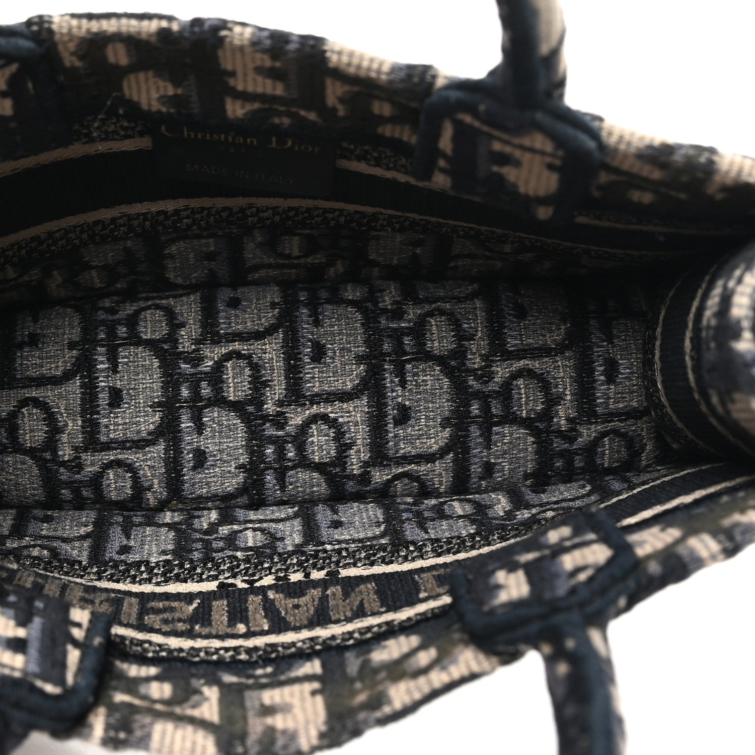 Christian Dior Oblique Mini Book Tote With Strap Blue Multicolor 5 of 10