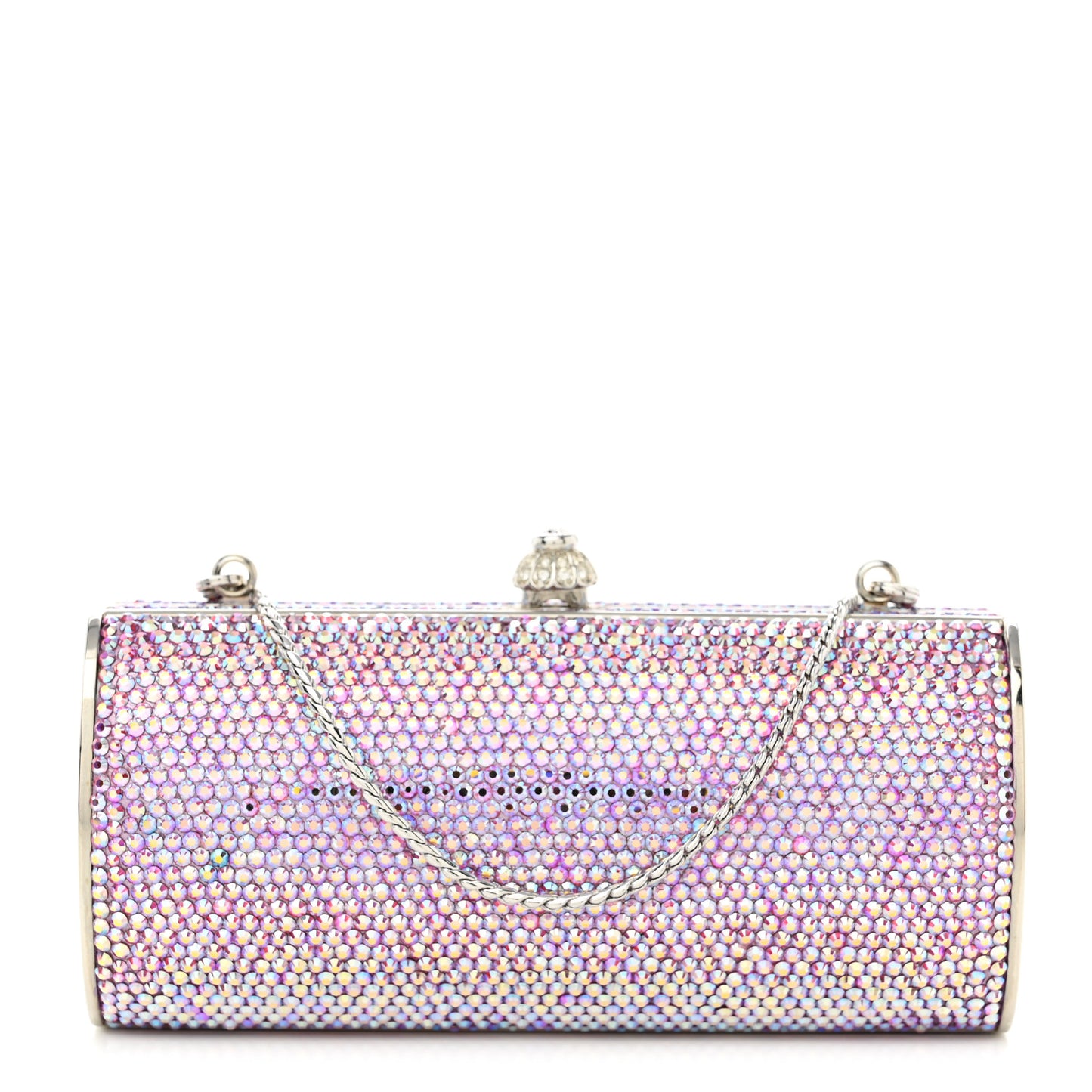 Swarovski Crystal Minaudiere Clutch Pink