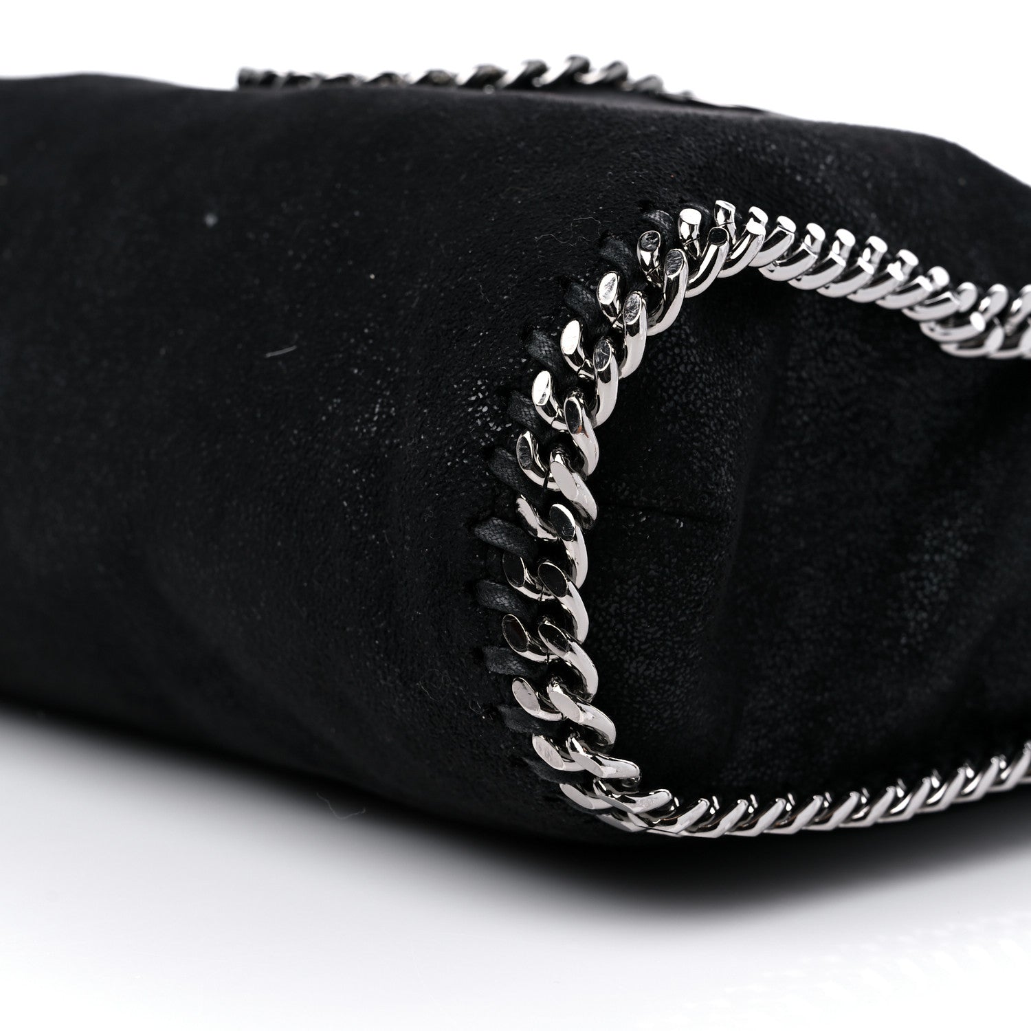 Stella McCartney Shaggy Deer Small Falabella Fold Over Tote Black 9 of 9