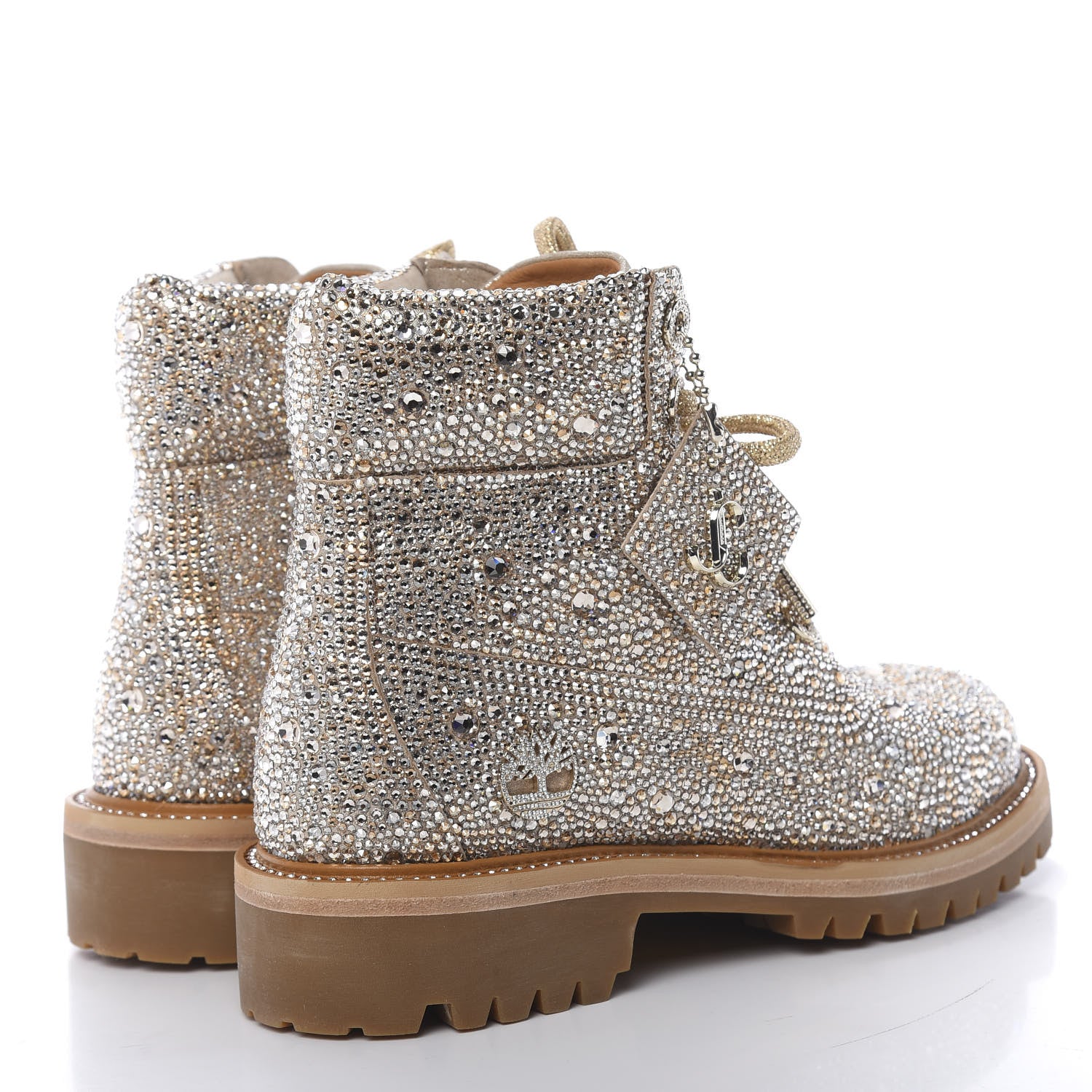 Jimmy Choo X TIMBERLAND Swarovski Crystal Ankle Boots 7 5 of 16