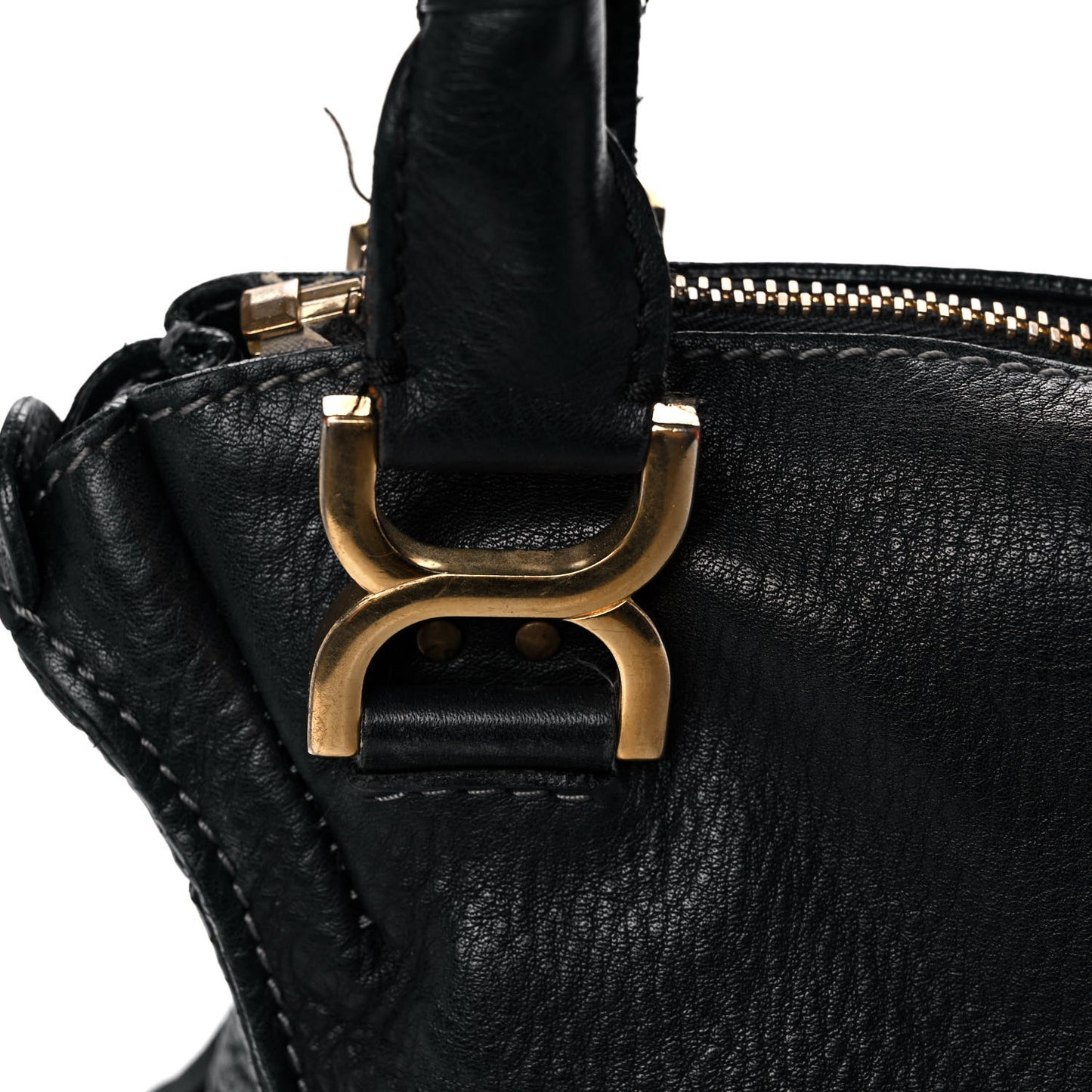 Calfskin Medium Marcie Satchel Black