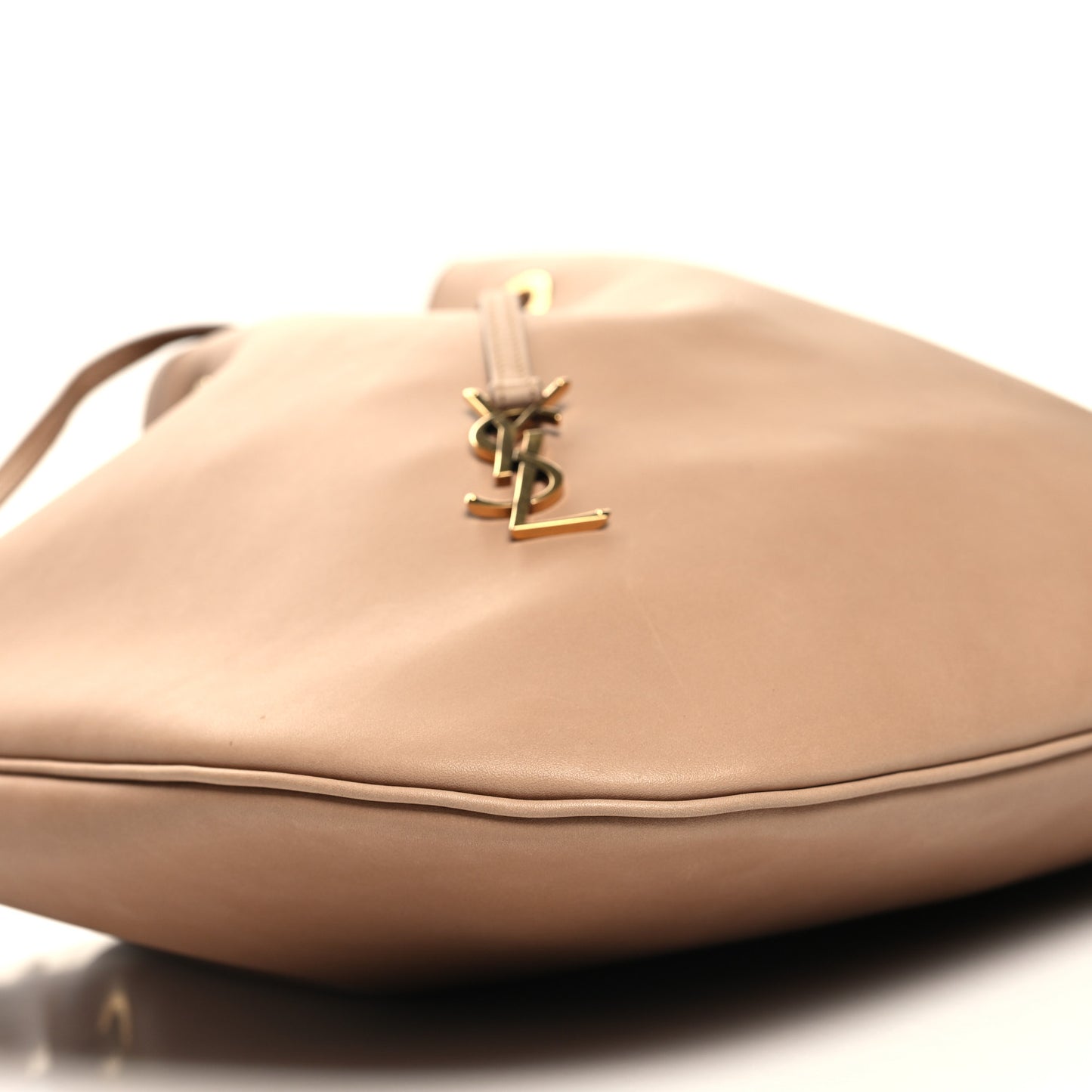 Smooth Calfskin Paris VII Large Flat Hobo Biscuit Beige