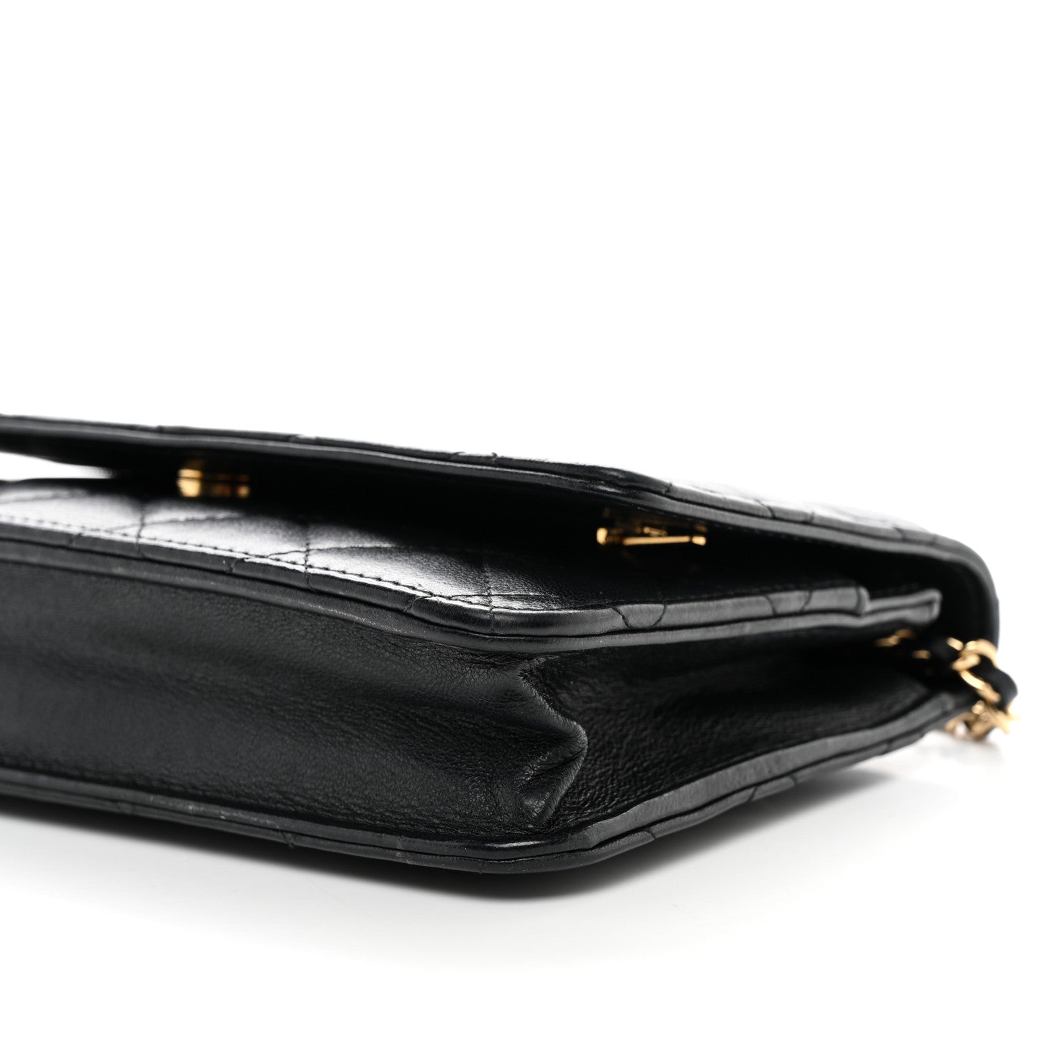 Chanel Lambskin Quilted Wallet On Chain WOC Black 11 of 11