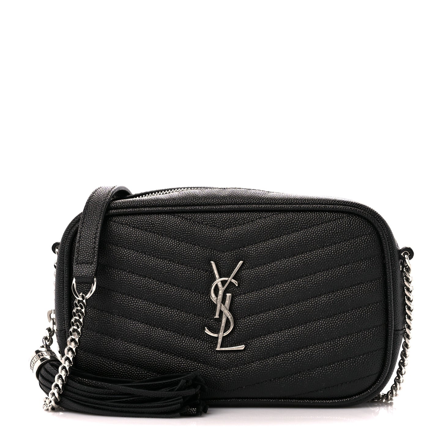 Grain De Poudre Matelasse Monogram Mini Lou Camera Bag Black