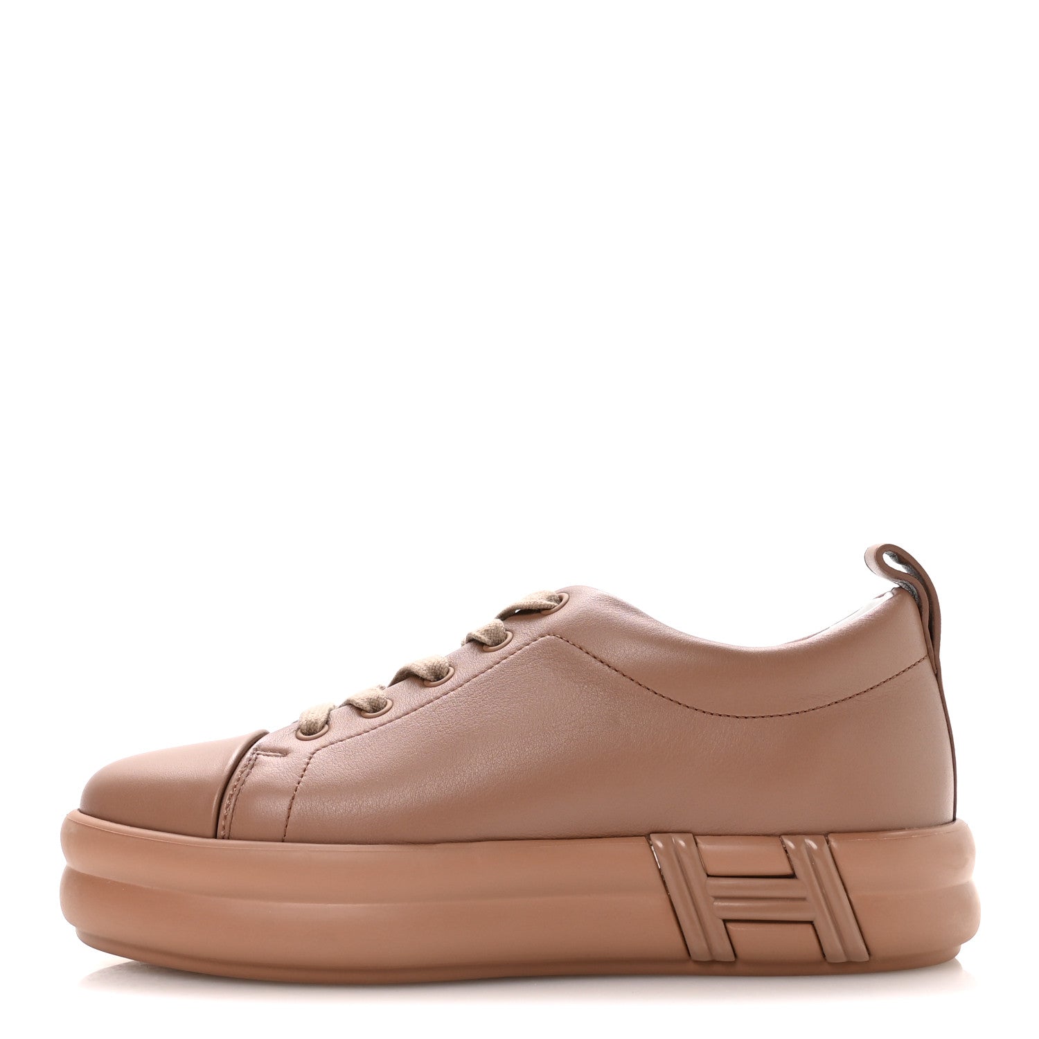 Hermes Calfskin Womens Happy Sneakers 37.5 Rose Perle 1857400