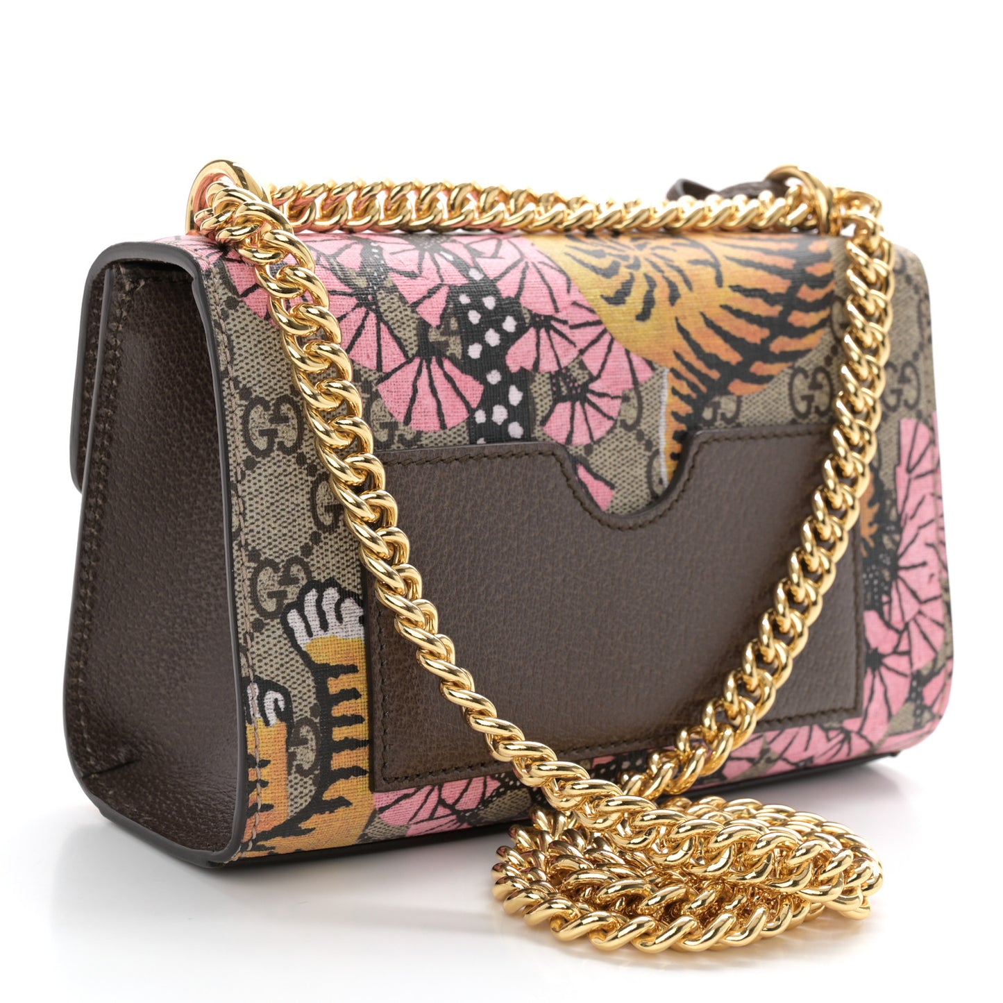 GG Supreme Monogram Bengal Small Padlock Shoulder Bag Beige Pink