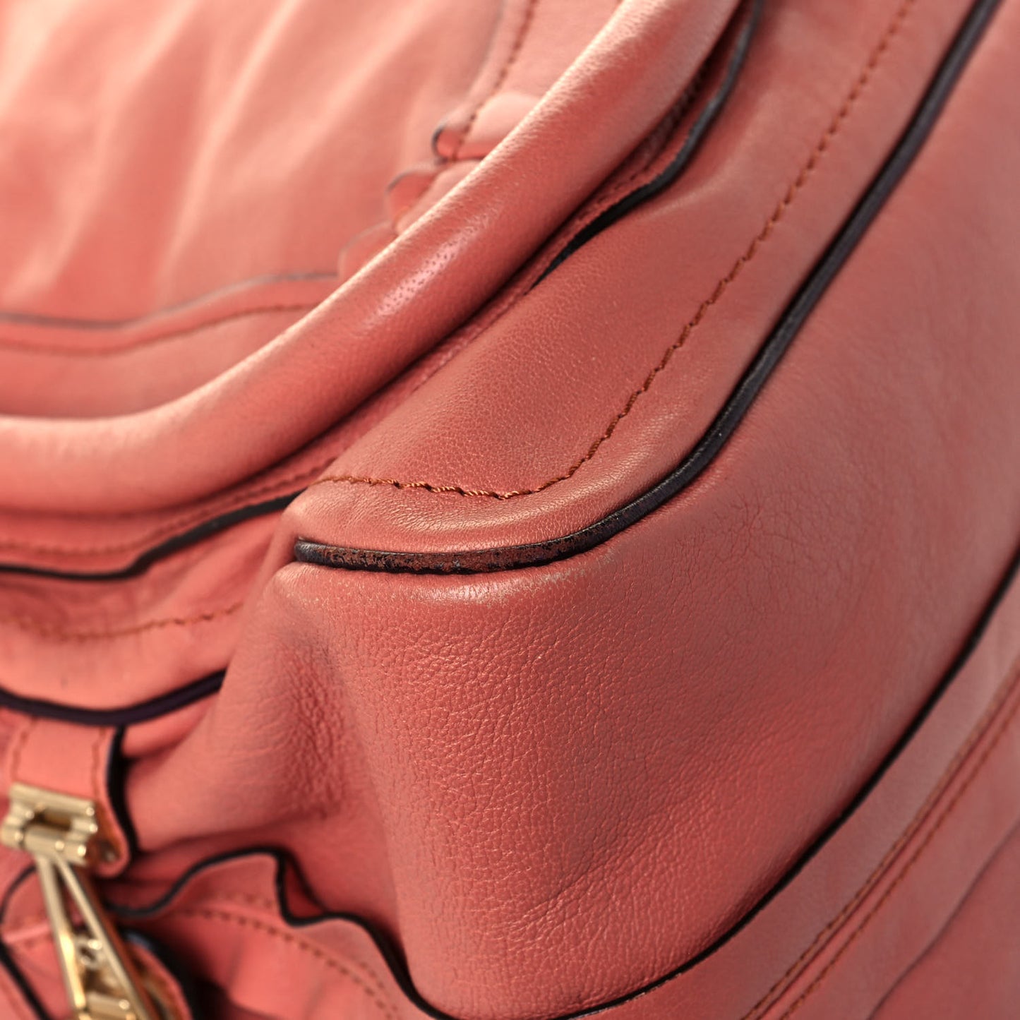 Calfskin Medium Military Paraty Peach Pink