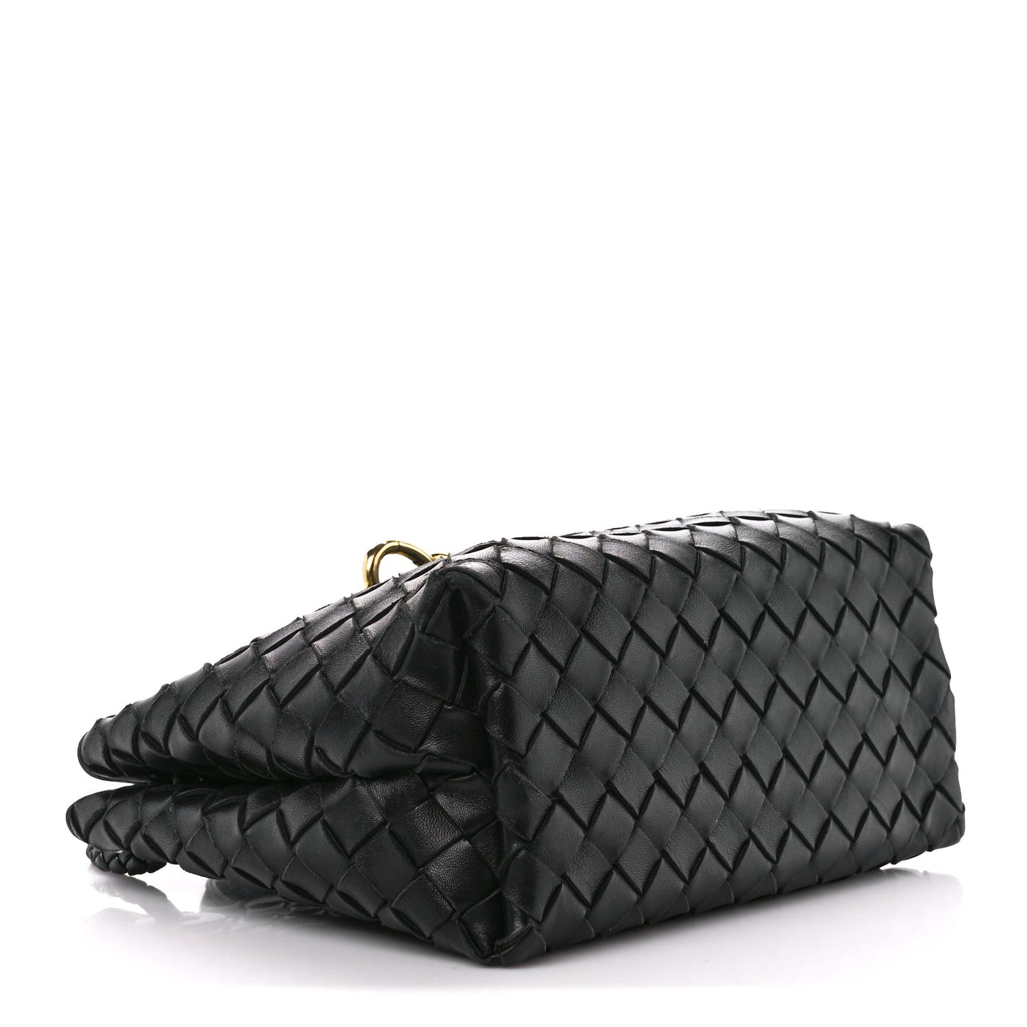 Nappa Intrecciato Small Andiamo Shoulder Bag Black