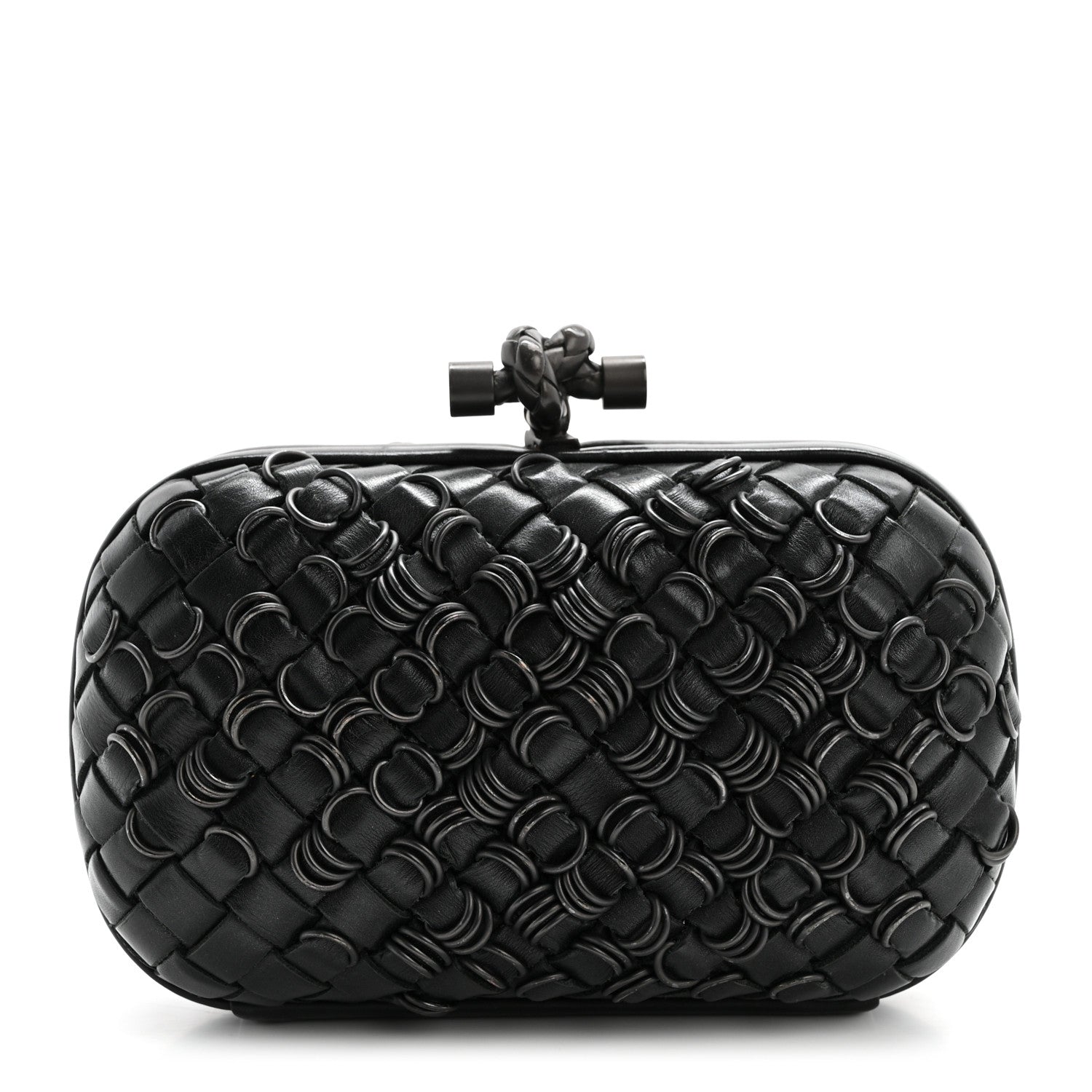 Bottega Veneta Nappa Intrecciato Knot Clutch Black 1 of 11
