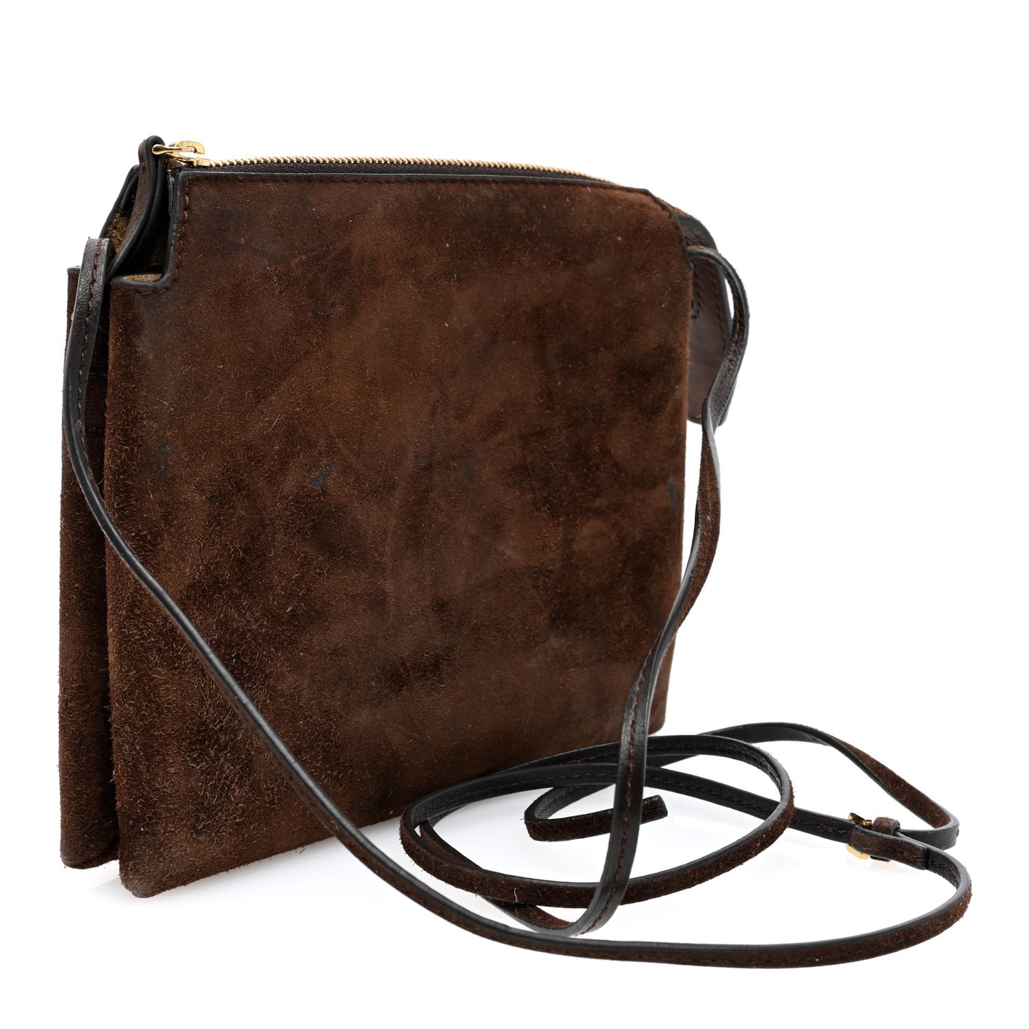 Suede Calfskin Mini Nu Twin Bag Mocha