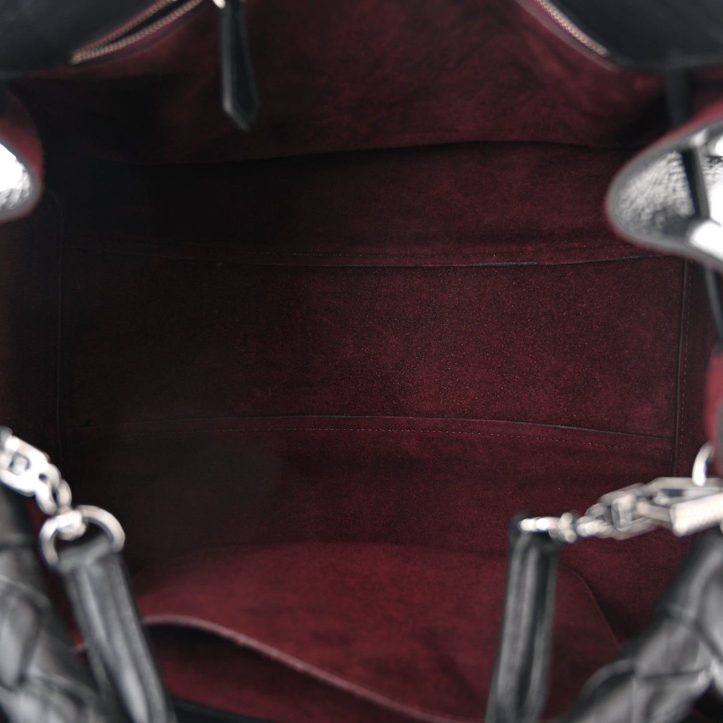 High Shine Calfskin Iris Tote Black