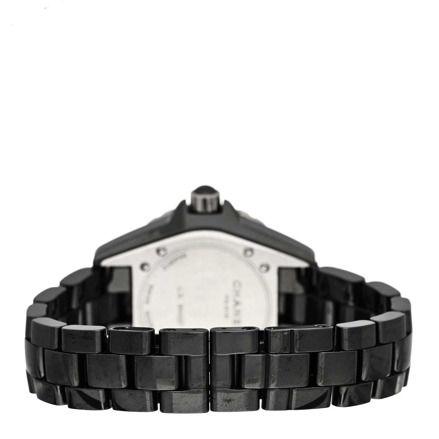 Stainless Steel Ceramic Diamond 33mm J12 Quartz Watch Black