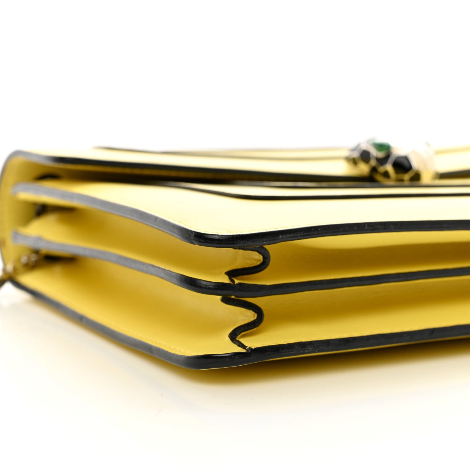 Bulgari Calfskin Serpenti Forever Shoulder Bag Yellow 9 of 11