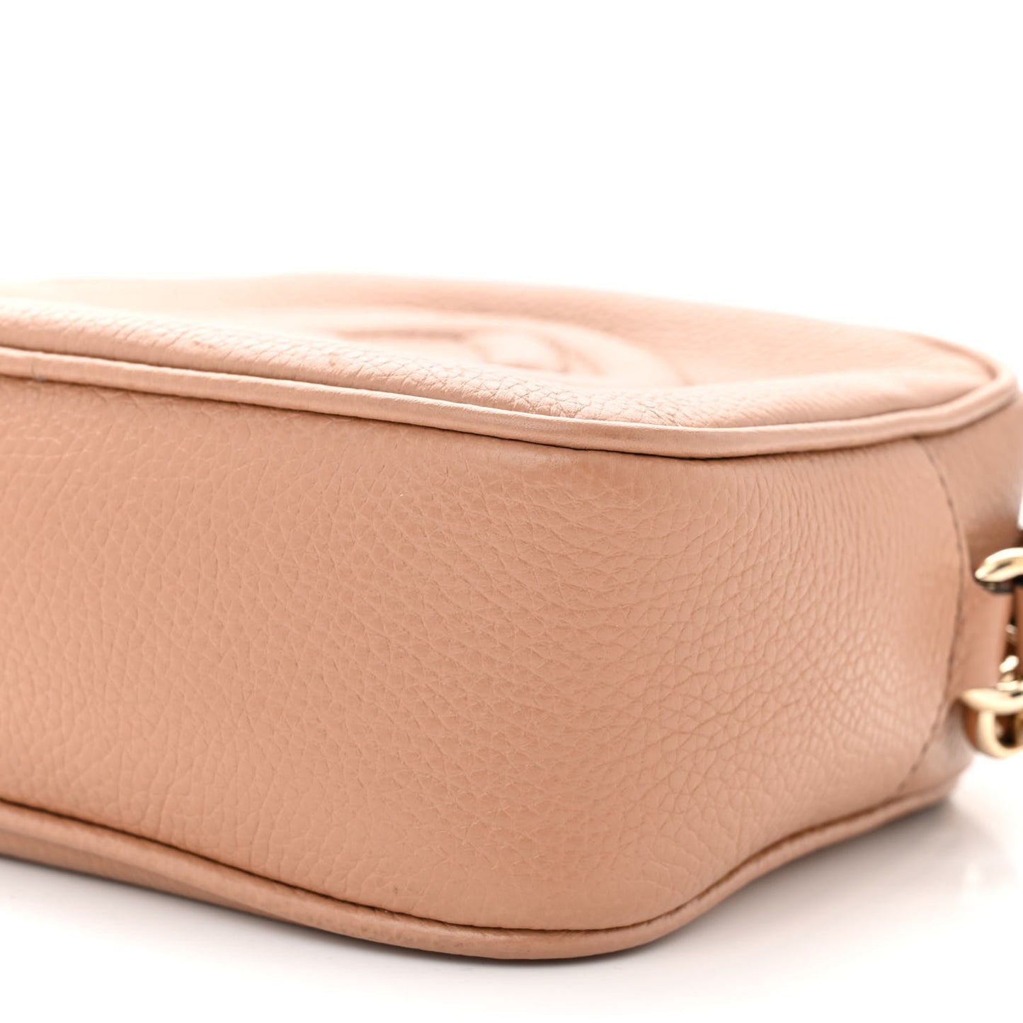 Pebbled Calfskin Small Soho Disco Bag Camelia
